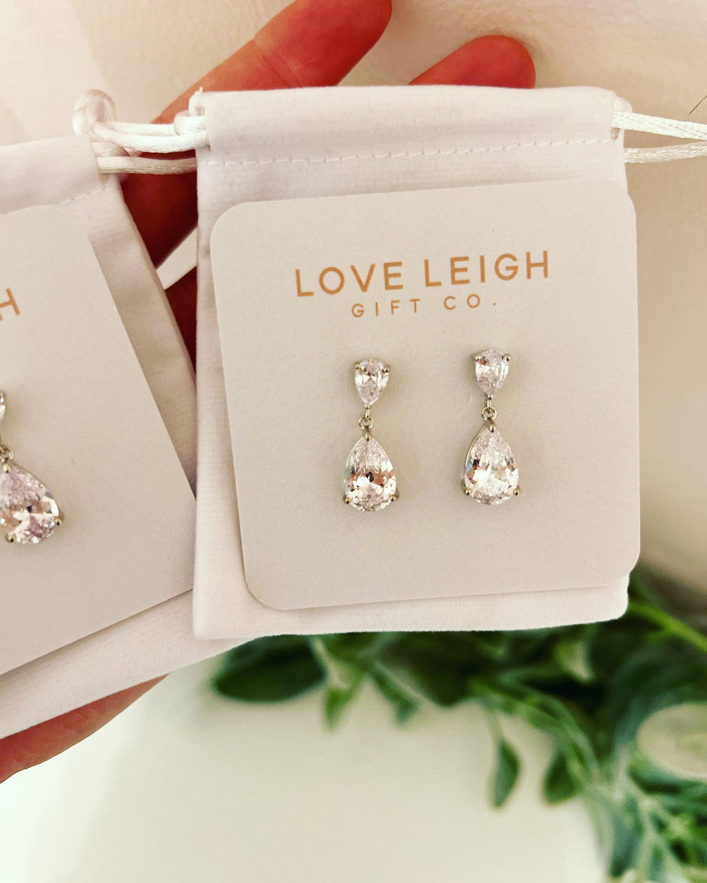 For the Bride- Crystal Drop Earrings