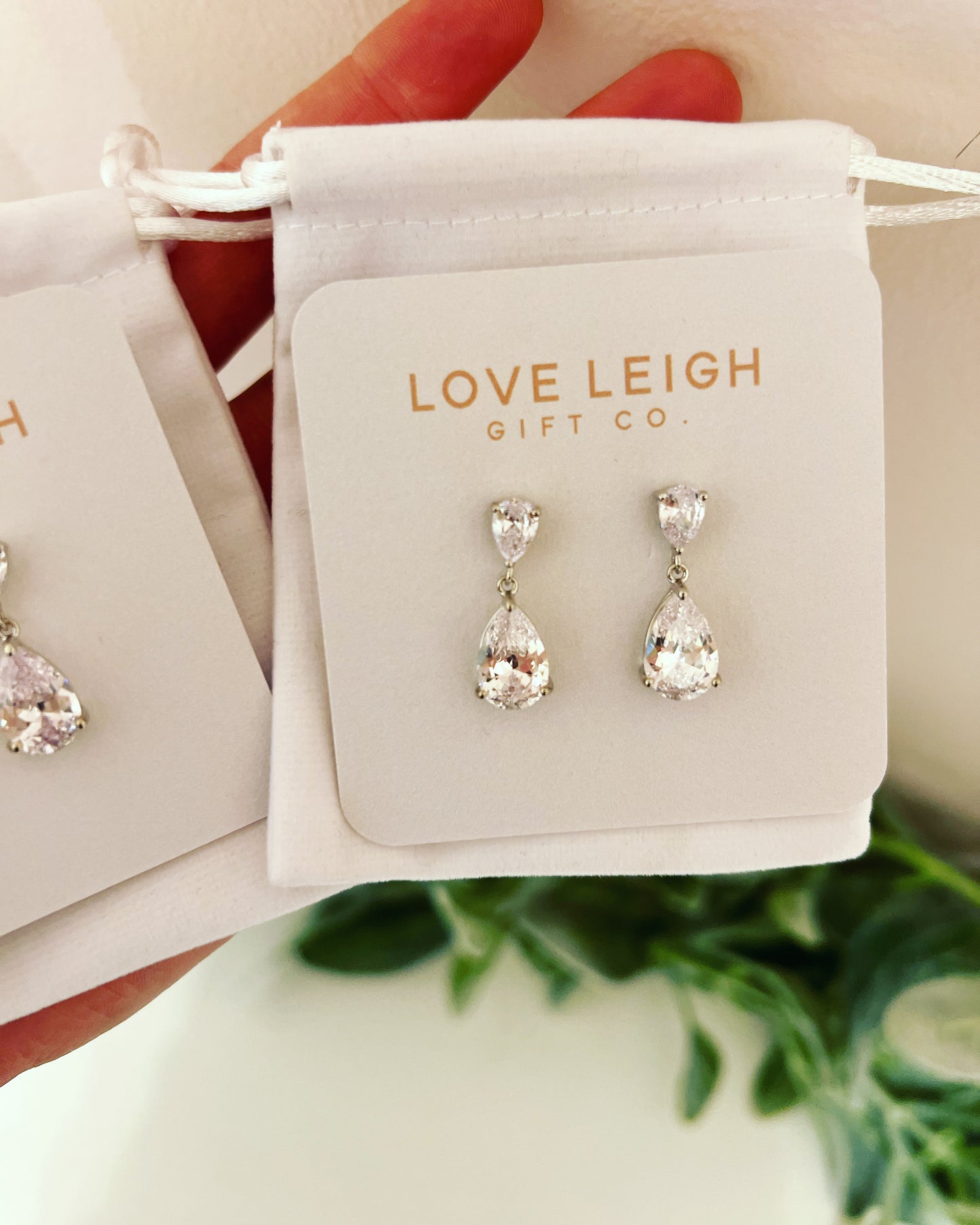 For the Bride- Crystal Drop Earrings
