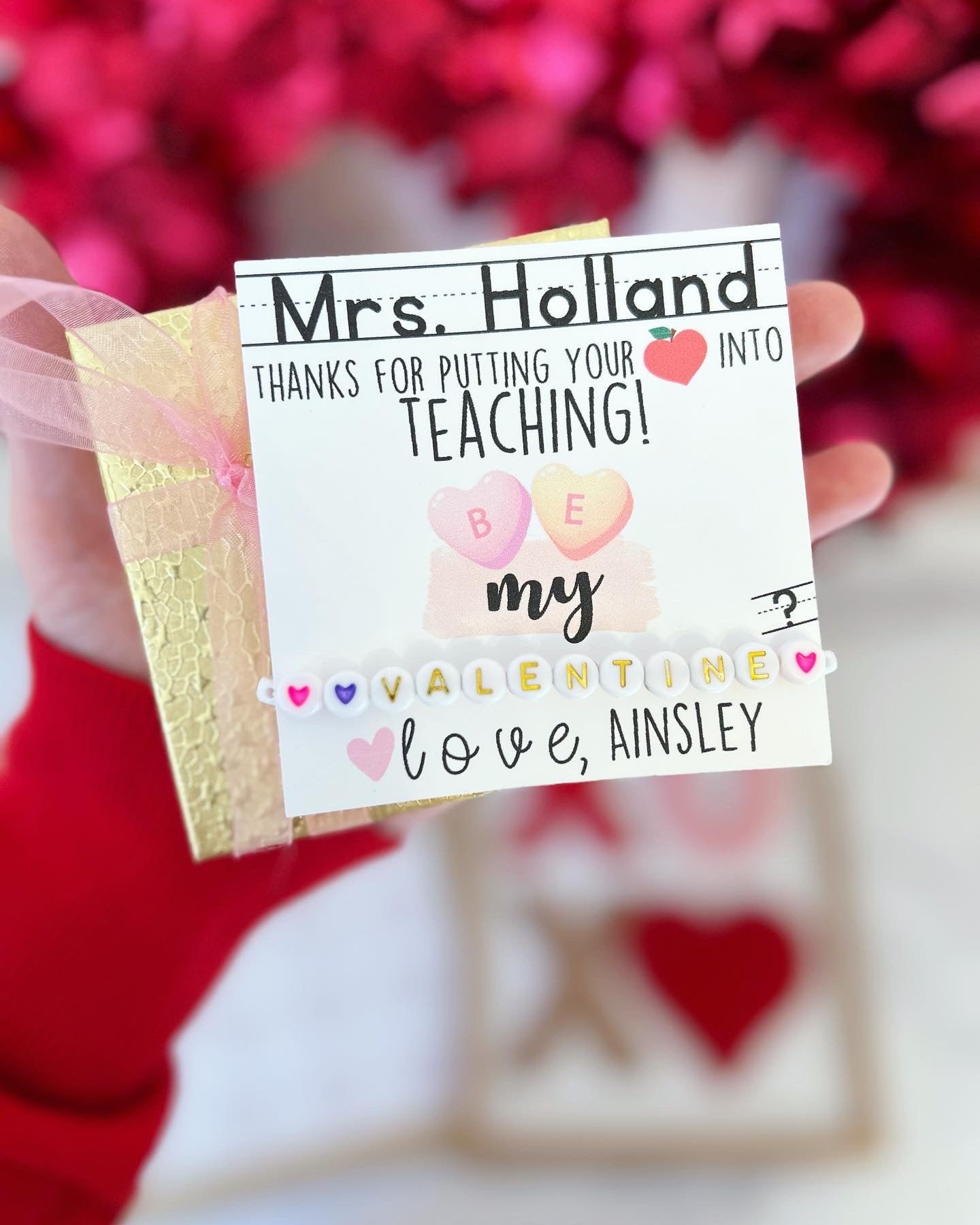 Teacher Valentine Bracelet
