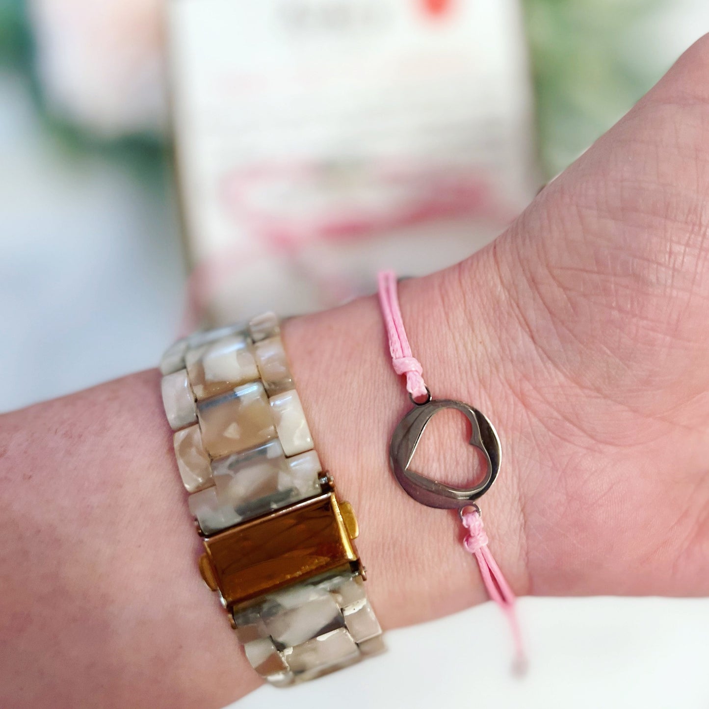 First Day of School! Mommy and Me Adjustable Bracelets, includes card, box & ribbon too!