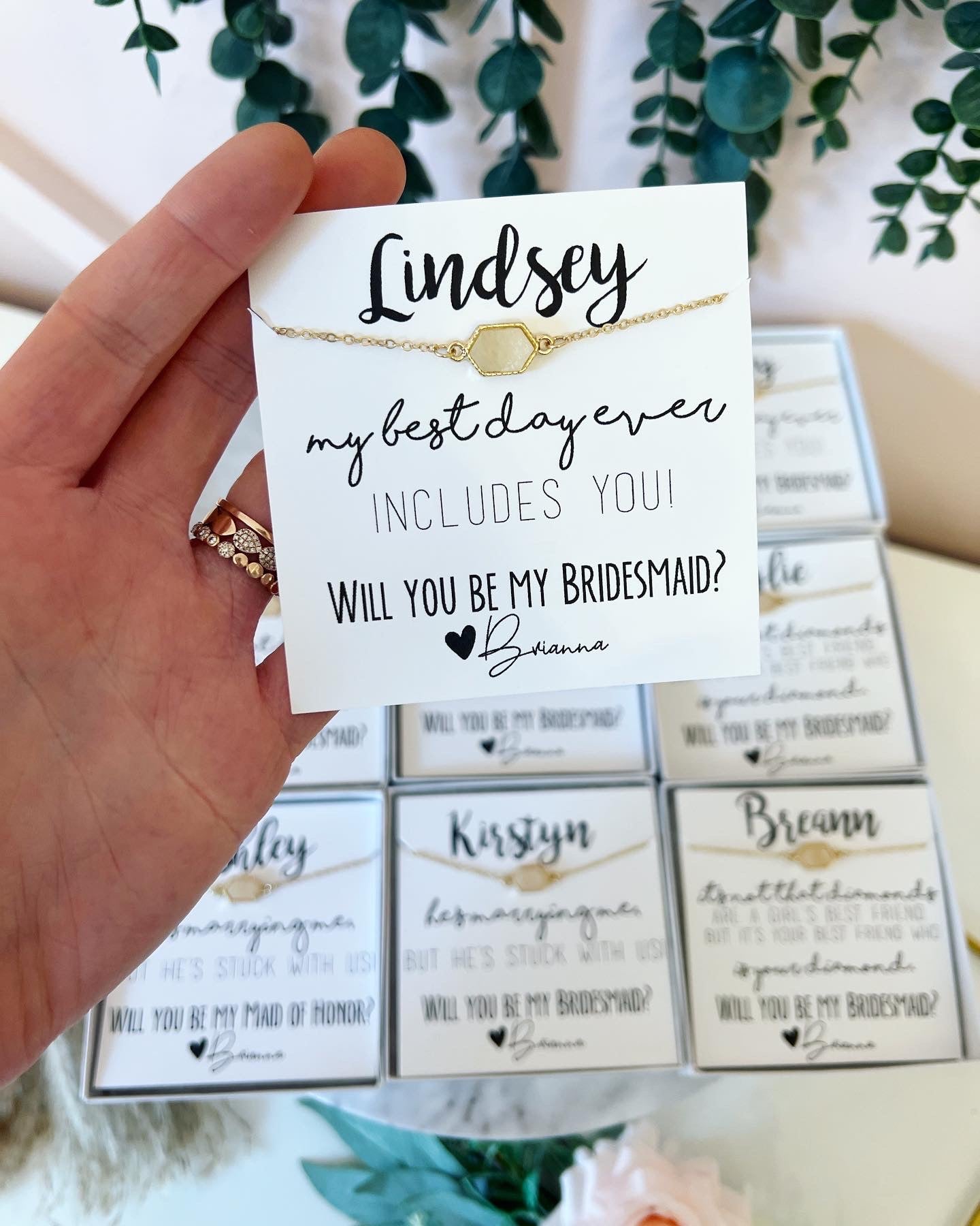 Pop the Champagne! Druzy Oval Stone OR Iridescent White+ Gold Bracelet for Bridesmaids