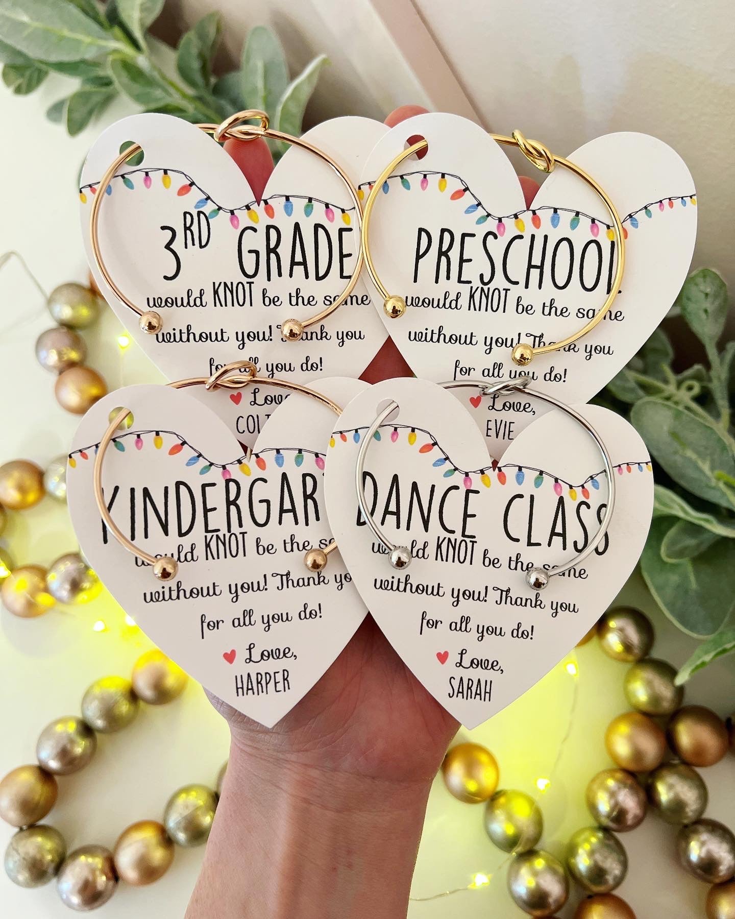 Holiday Christmas Teacher Gift! TOP SELLER back in stock! 🎄Non-Tarnish Knot Bangle!