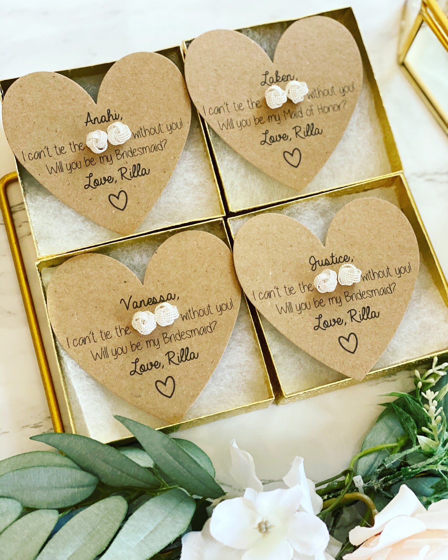I Can't Tie The KNOT Without You Earrings
