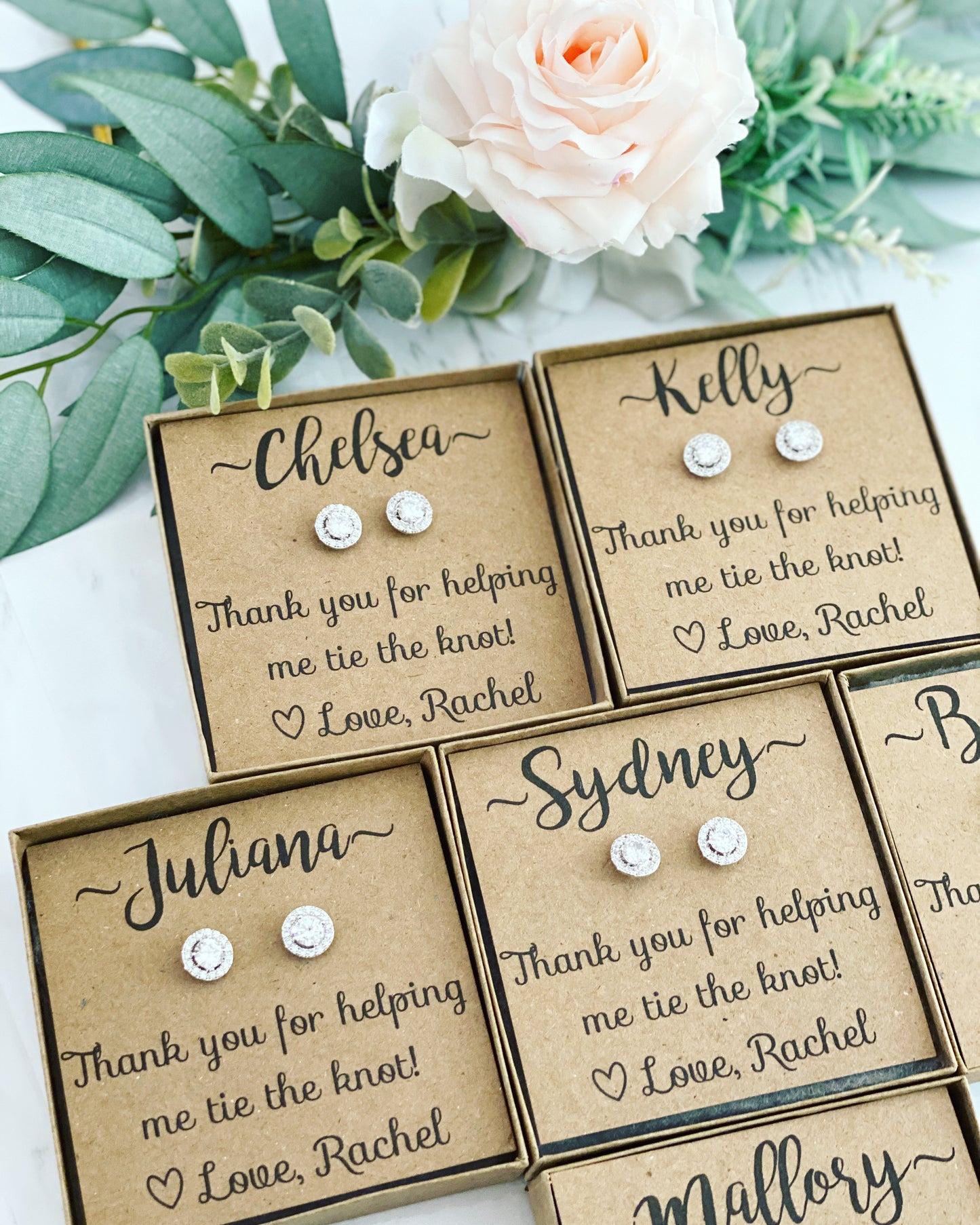 Bridesmaid Gifts! Cubic Zircon Earrings