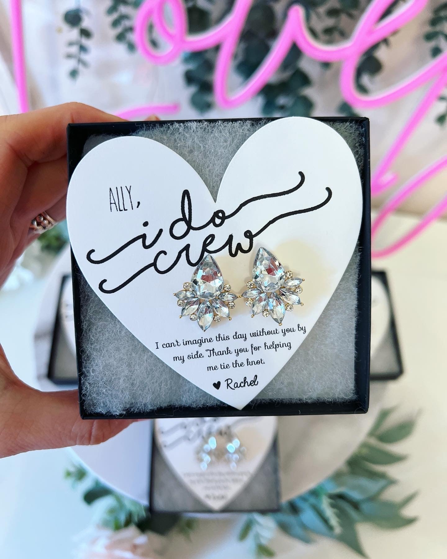 Bridesmaid Opal earrings I do crew gifts! TOP SELLER!