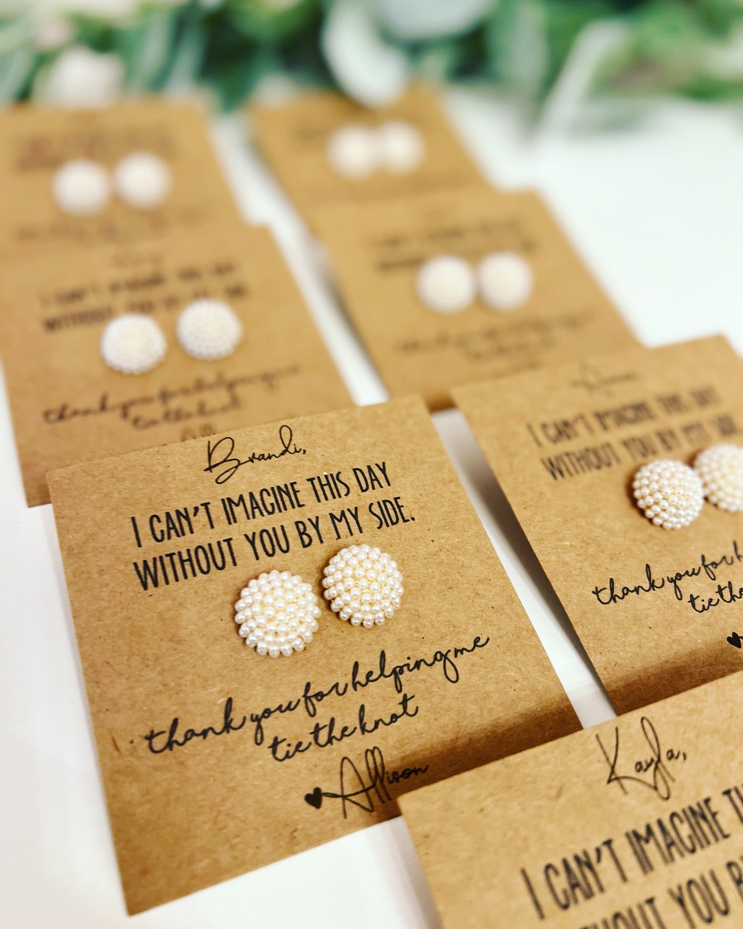 Pearl Cluster Earring Bridal Party Gift