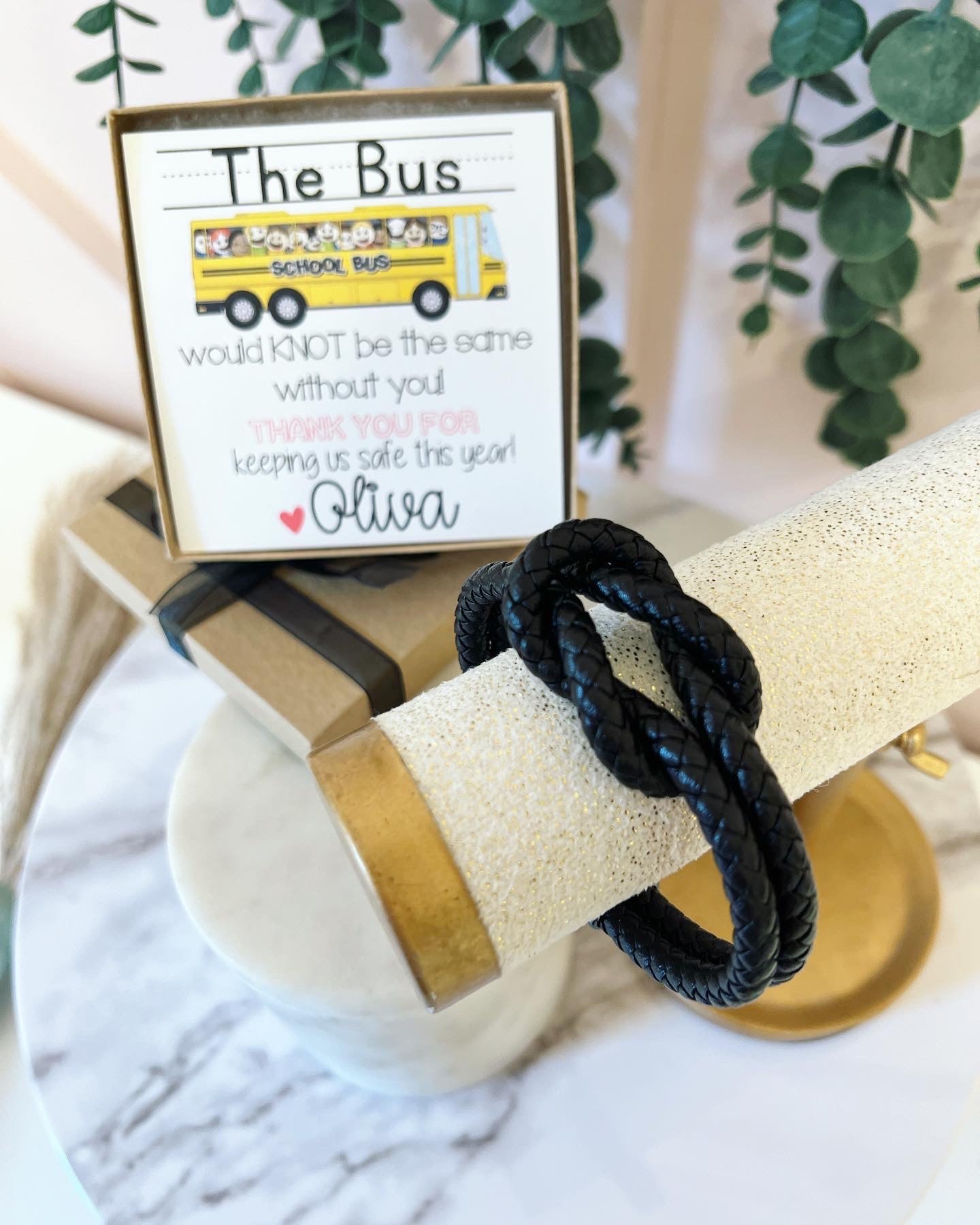 Leather Rope Knot Bus Driver End of Year Thank You Gift