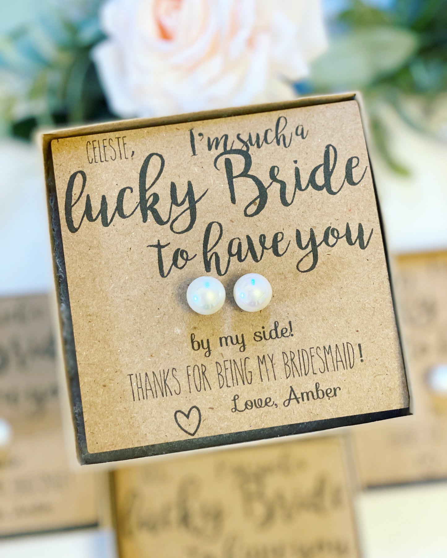 Lucky Bride Pearl Earrings