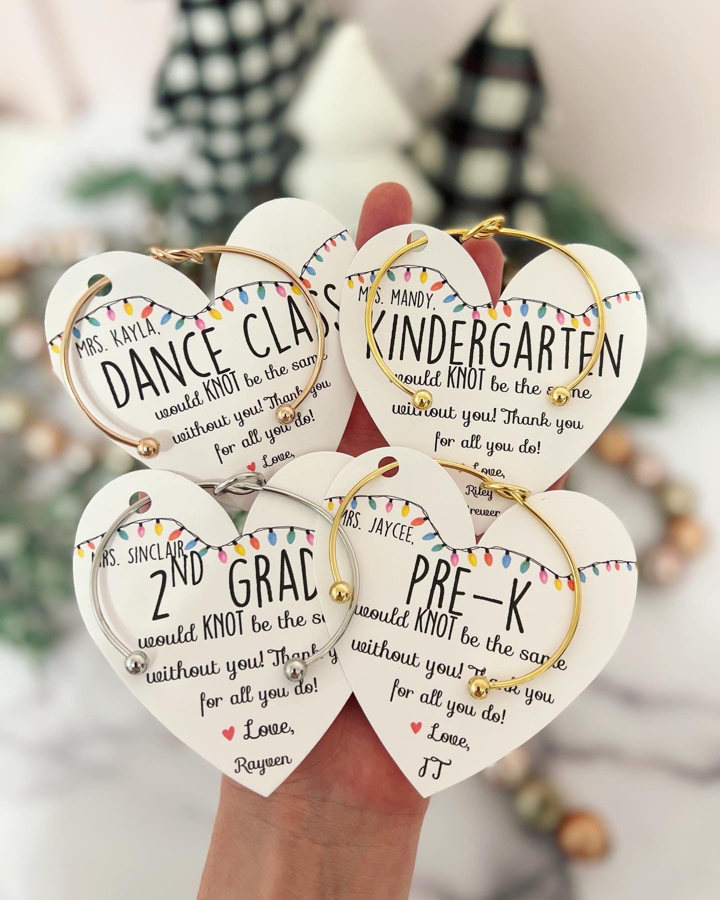 Holiday Christmas Teacher Gift! TOP SELLER back in stock! 🎄Non-Tarnish Knot Bangle!