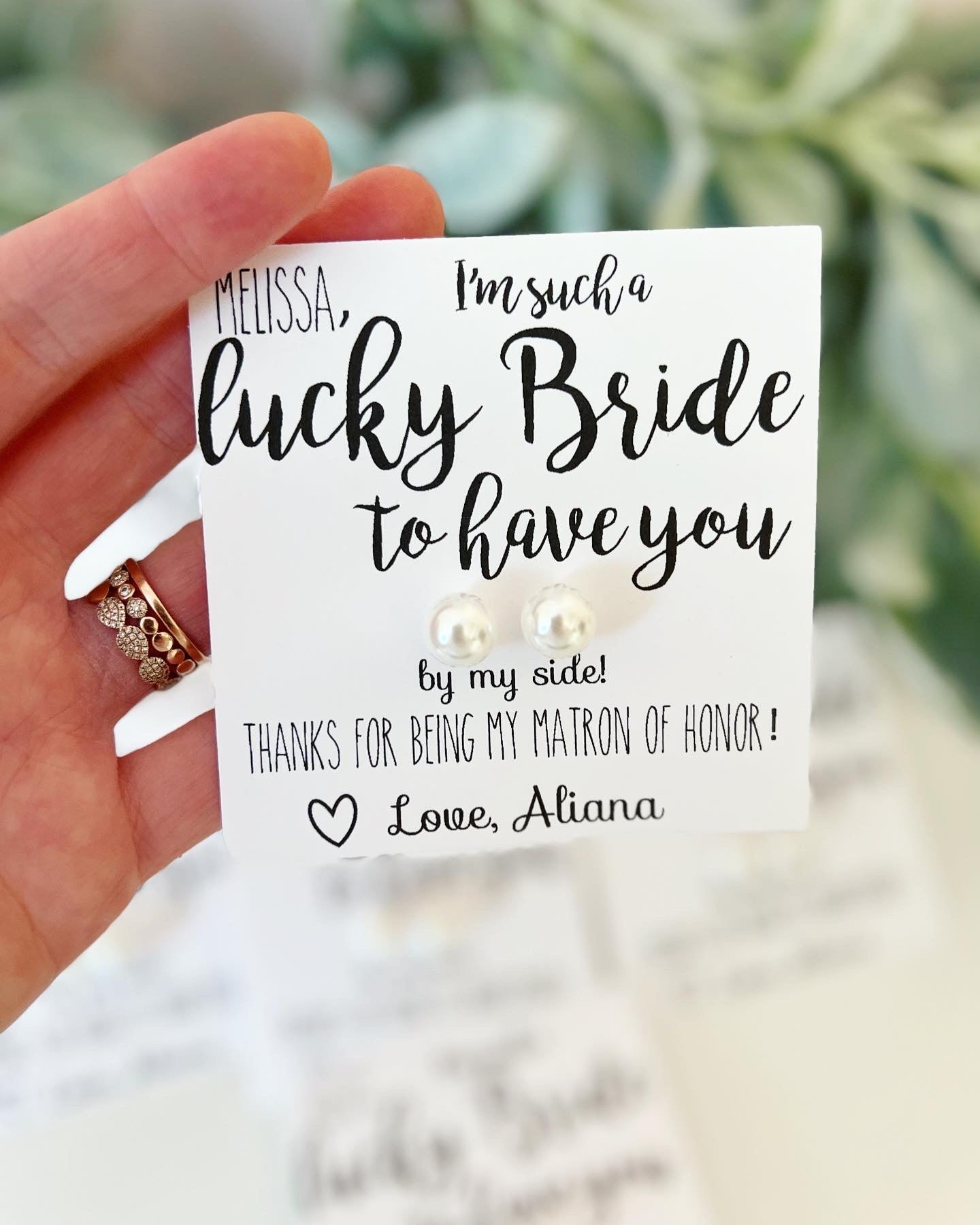 Lucky Bride Pearl Earrings