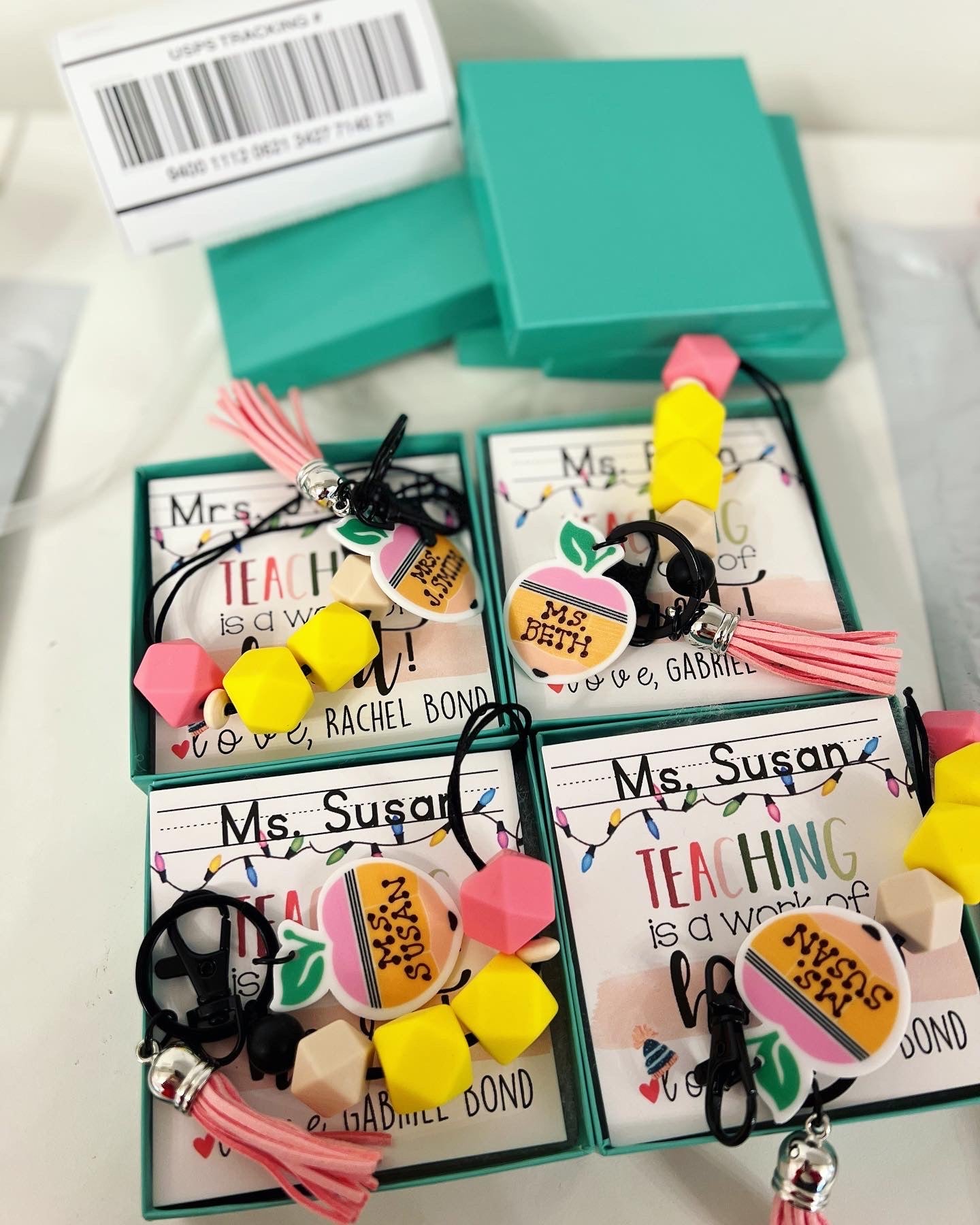 Holiday Teacher Gift Pencil Lanyard