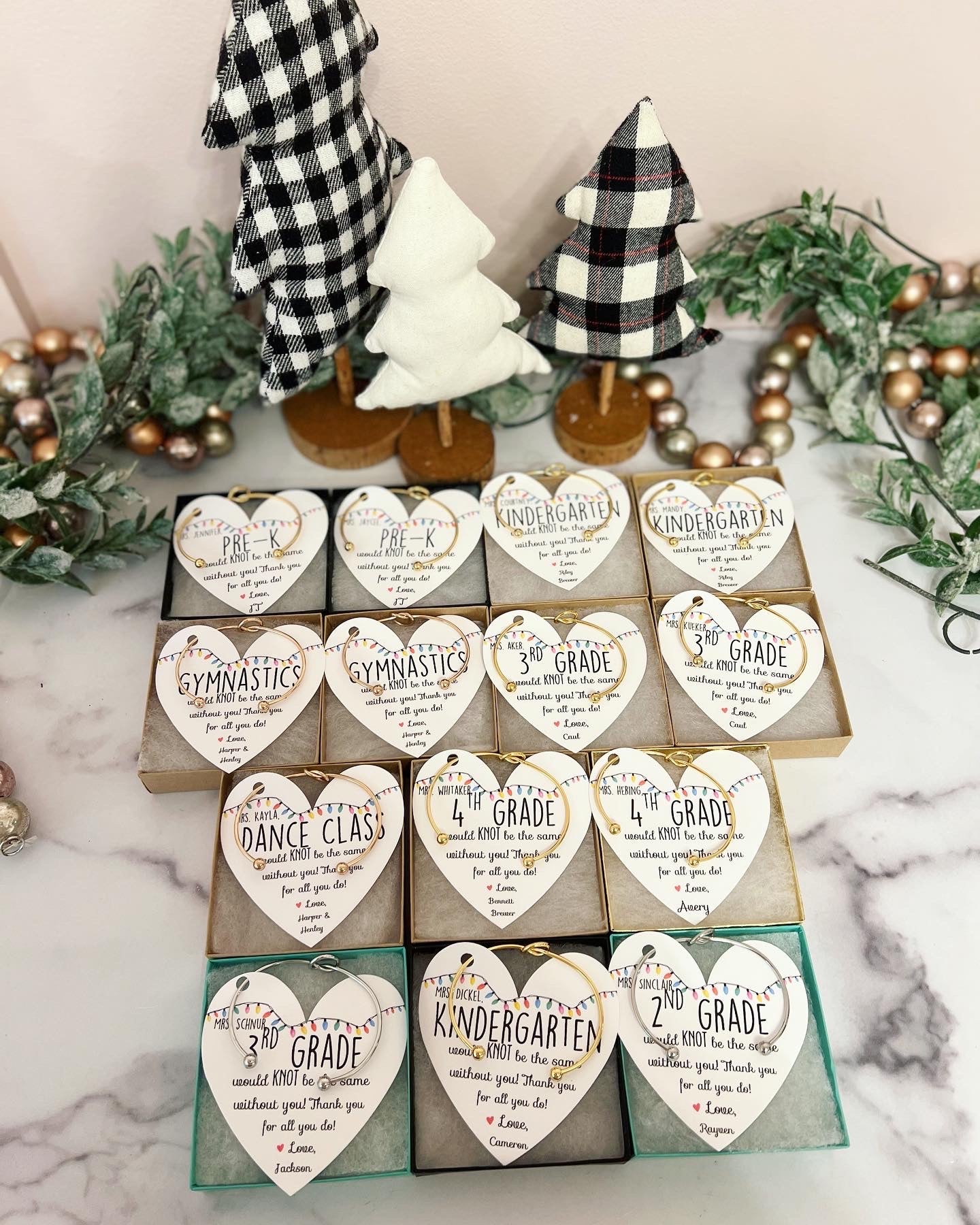 Holiday Christmas Teacher Gift! TOP SELLER back in stock! 🎄Non-Tarnish Knot Bangle!