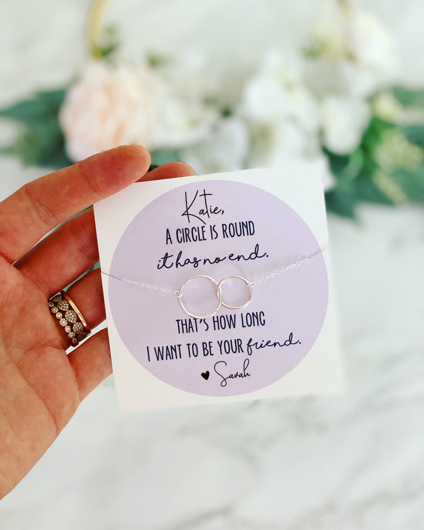 Best Friend Double Infinity Circle Necklace