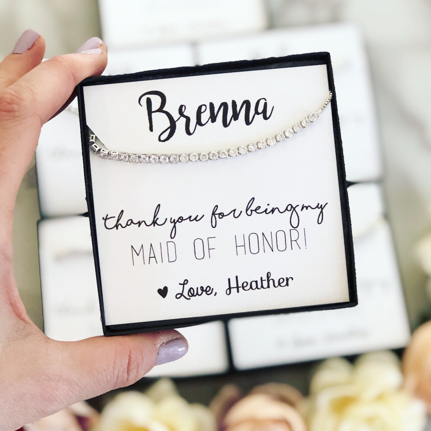 Cubic Zircon Bridesmaid Bracelet