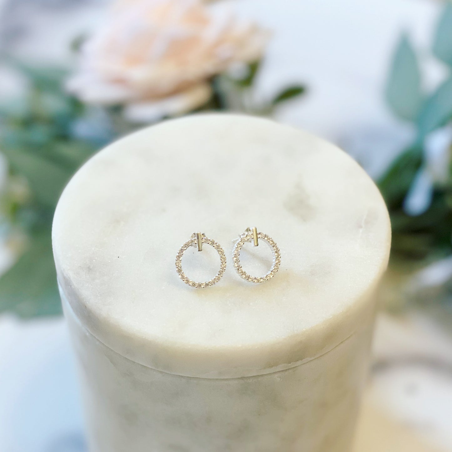 Circle CZ Earrings!