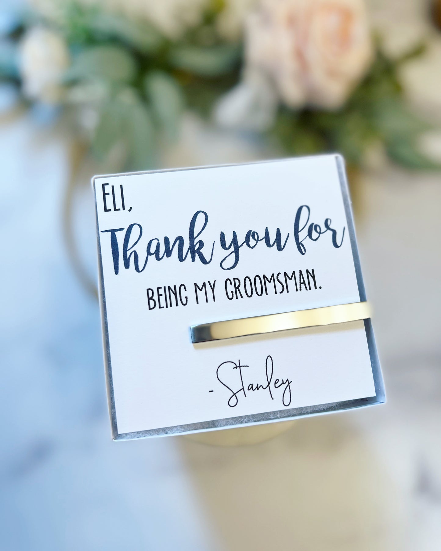 Thank You Groomsman Tie Bar