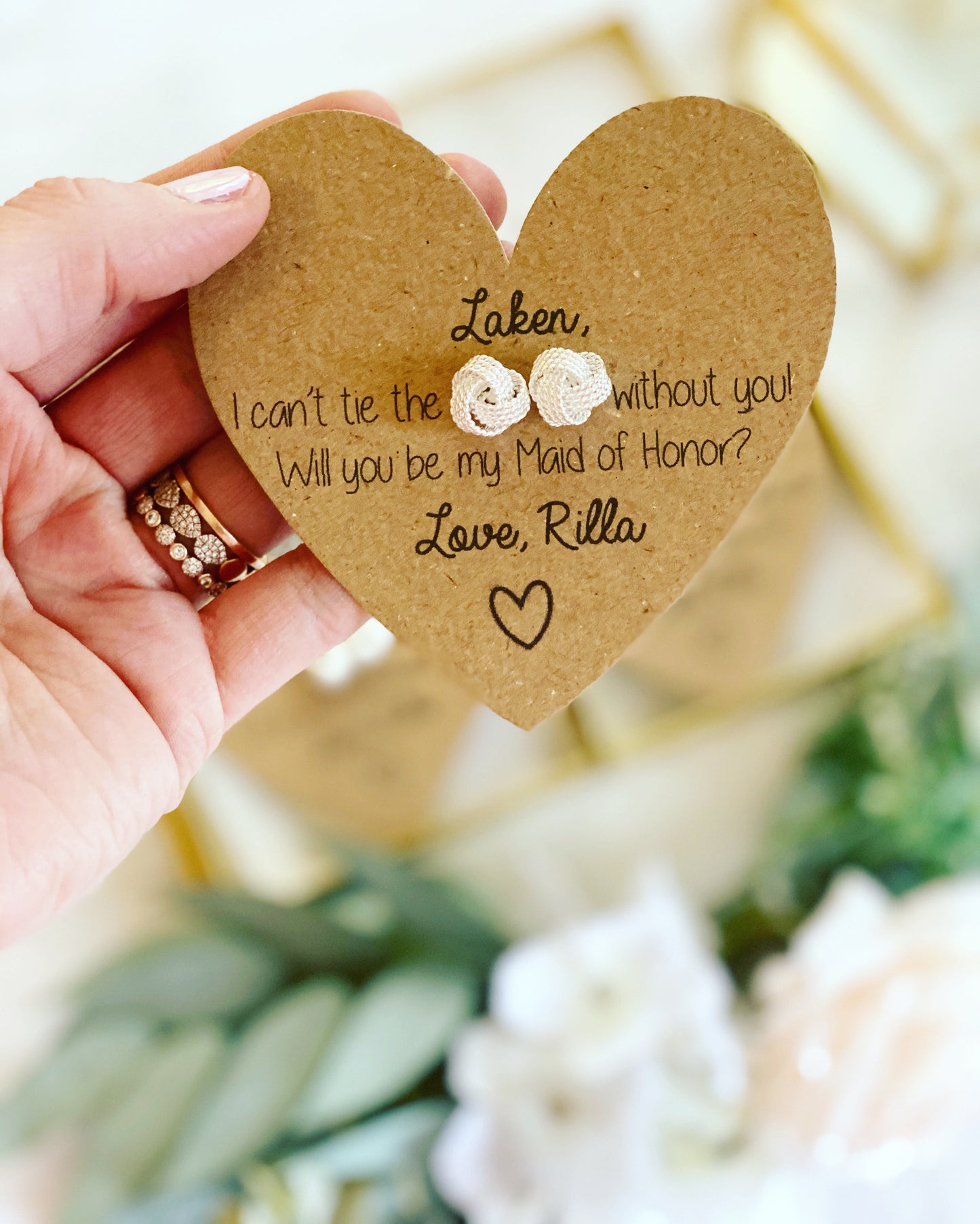 I Can't Tie The KNOT Without You Earrings