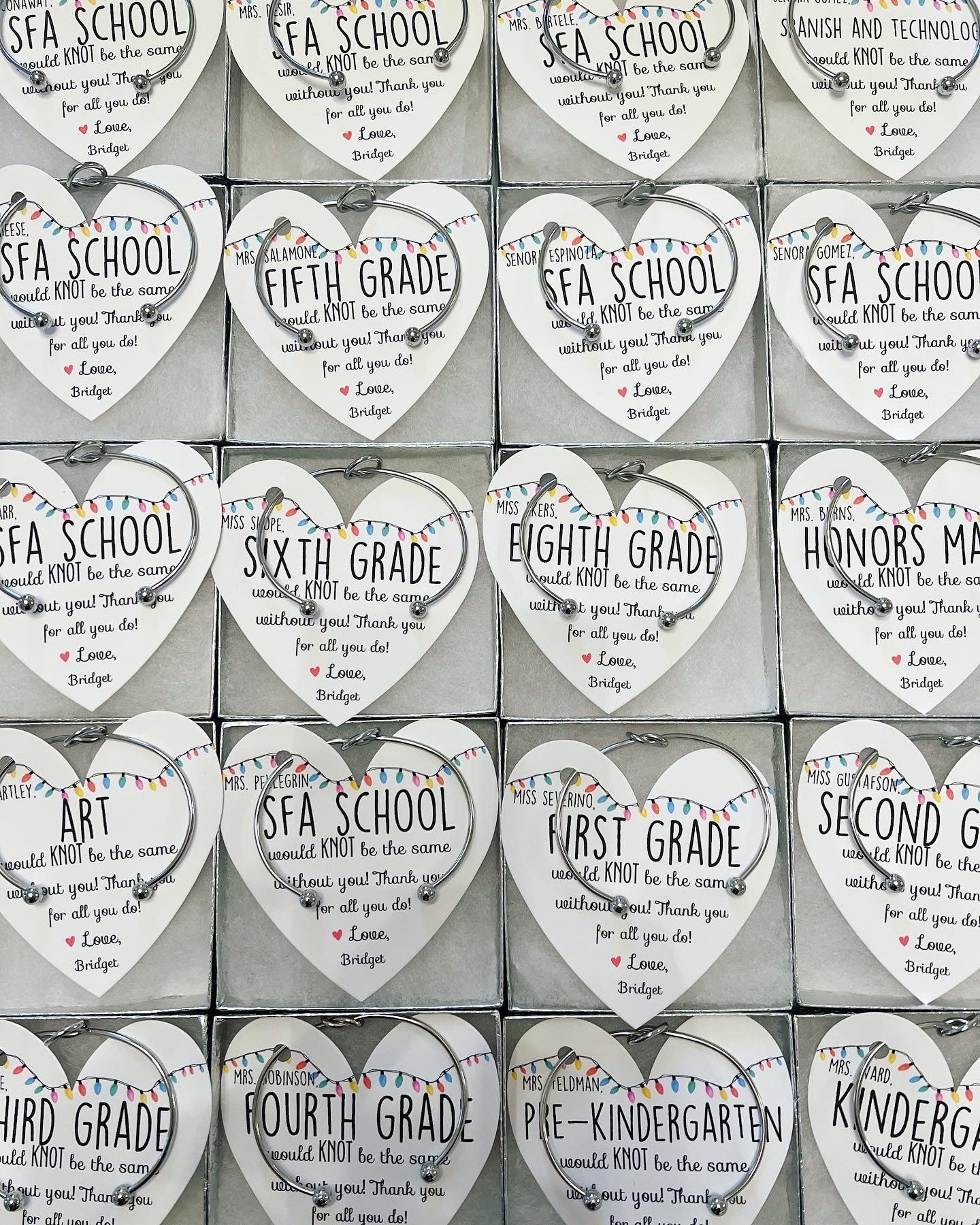 Holiday Christmas Teacher Gift! TOP SELLER back in stock! 🎄Non-Tarnish Knot Bangle!