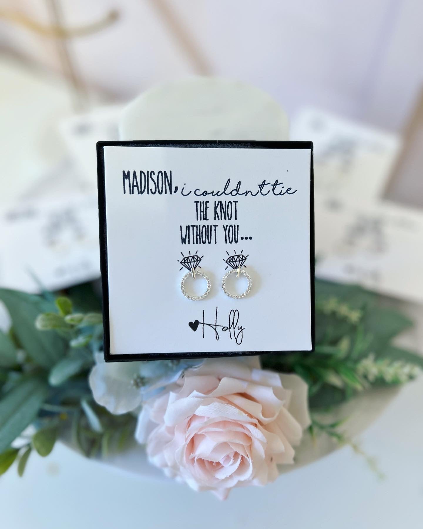 I Couldn't Tie The Knot Without You Circle Studs
