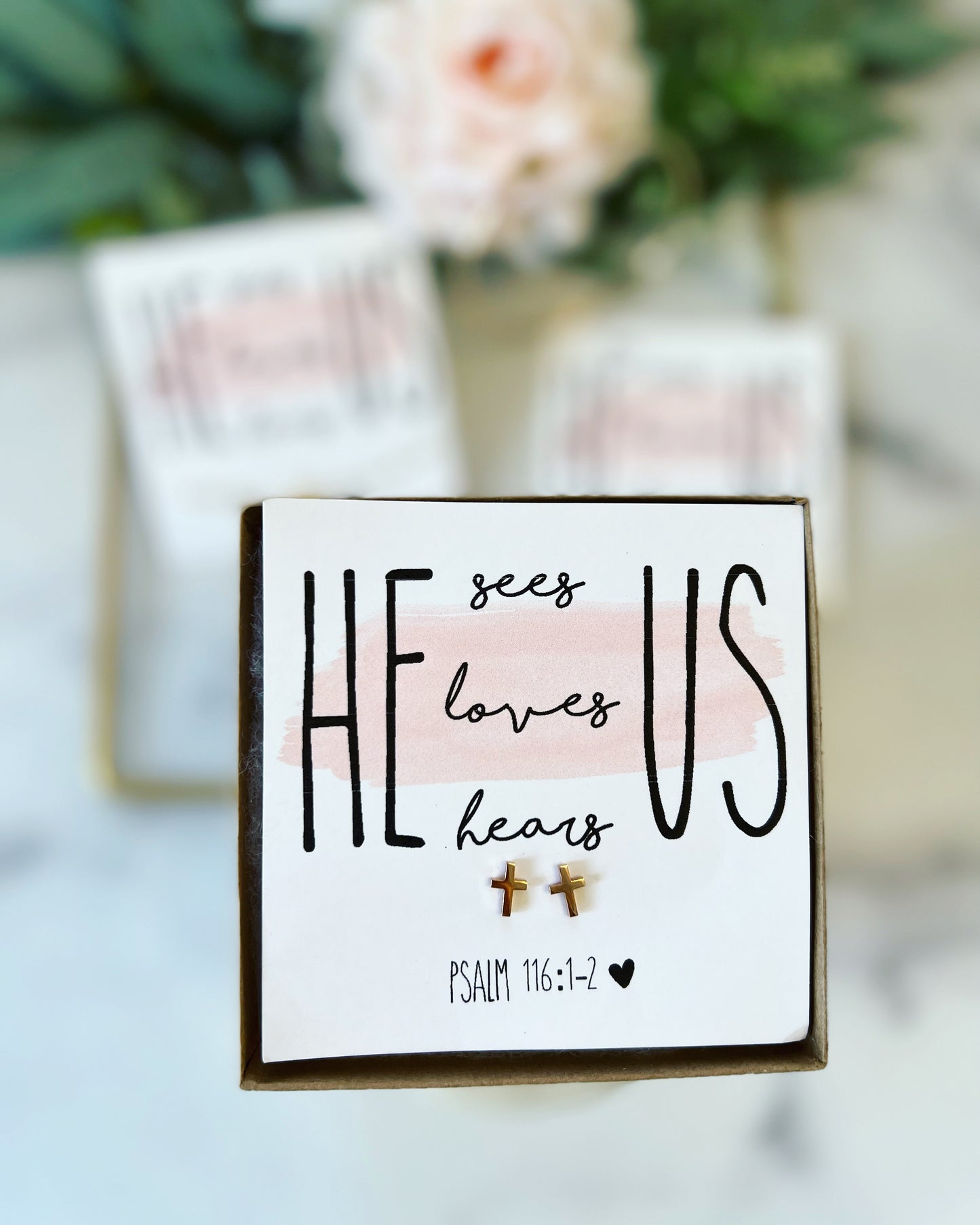 Cross Stud Earrings Encouragement Gift