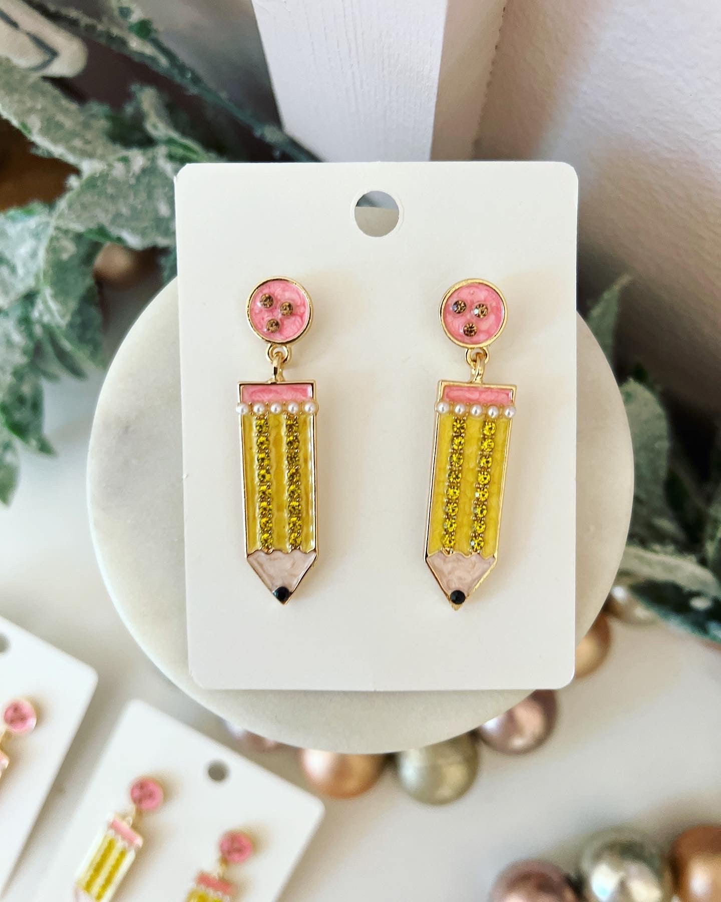 End of Year Teacher Thank You Pencil Earrings