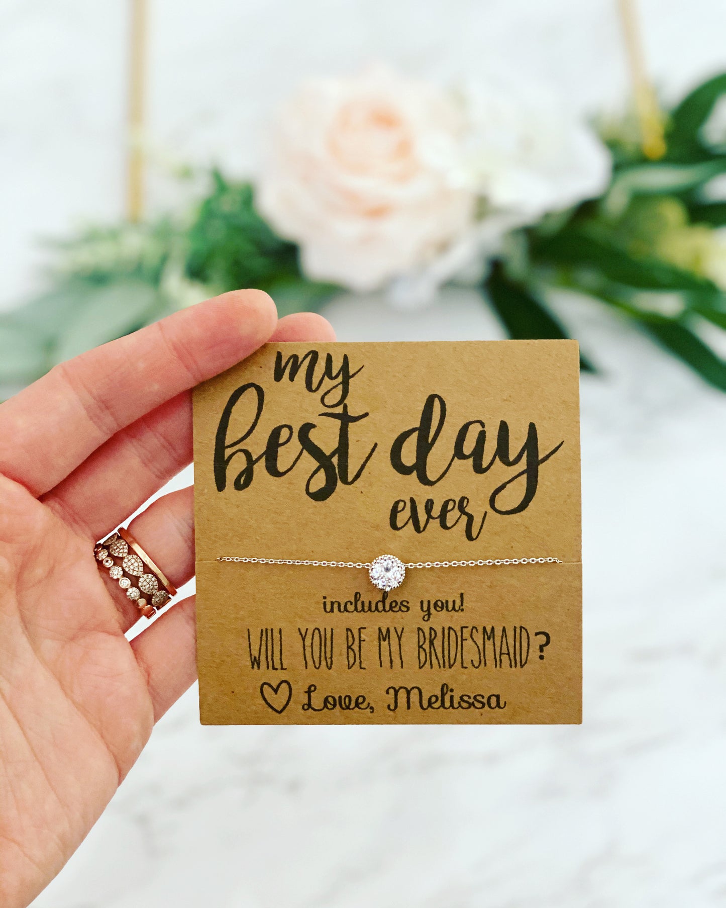 Best Day Ever! Dainty CZ Stone Necklace