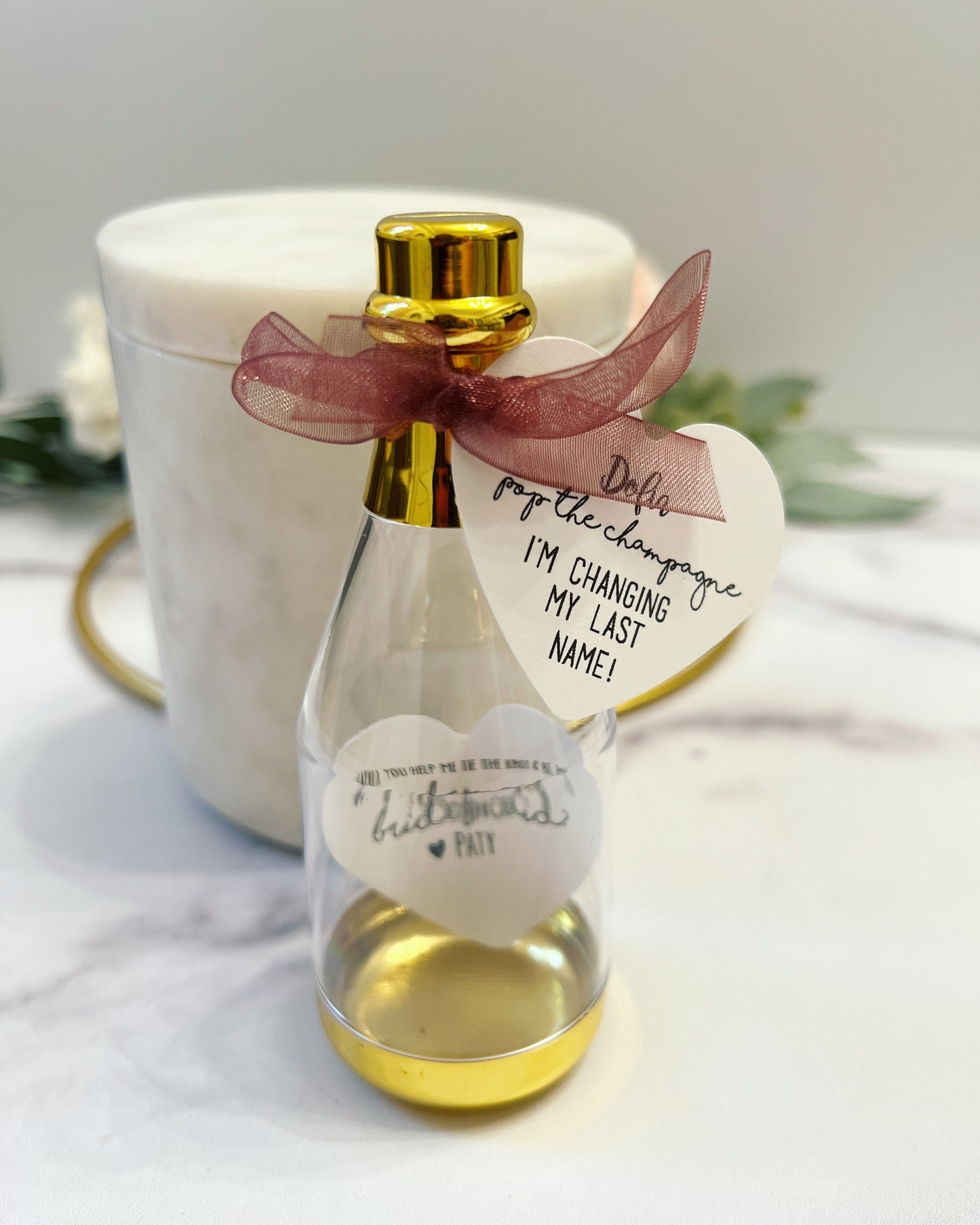 Pop the Champagne! Help Me Tie the Knot JUST the Personalized Bottles