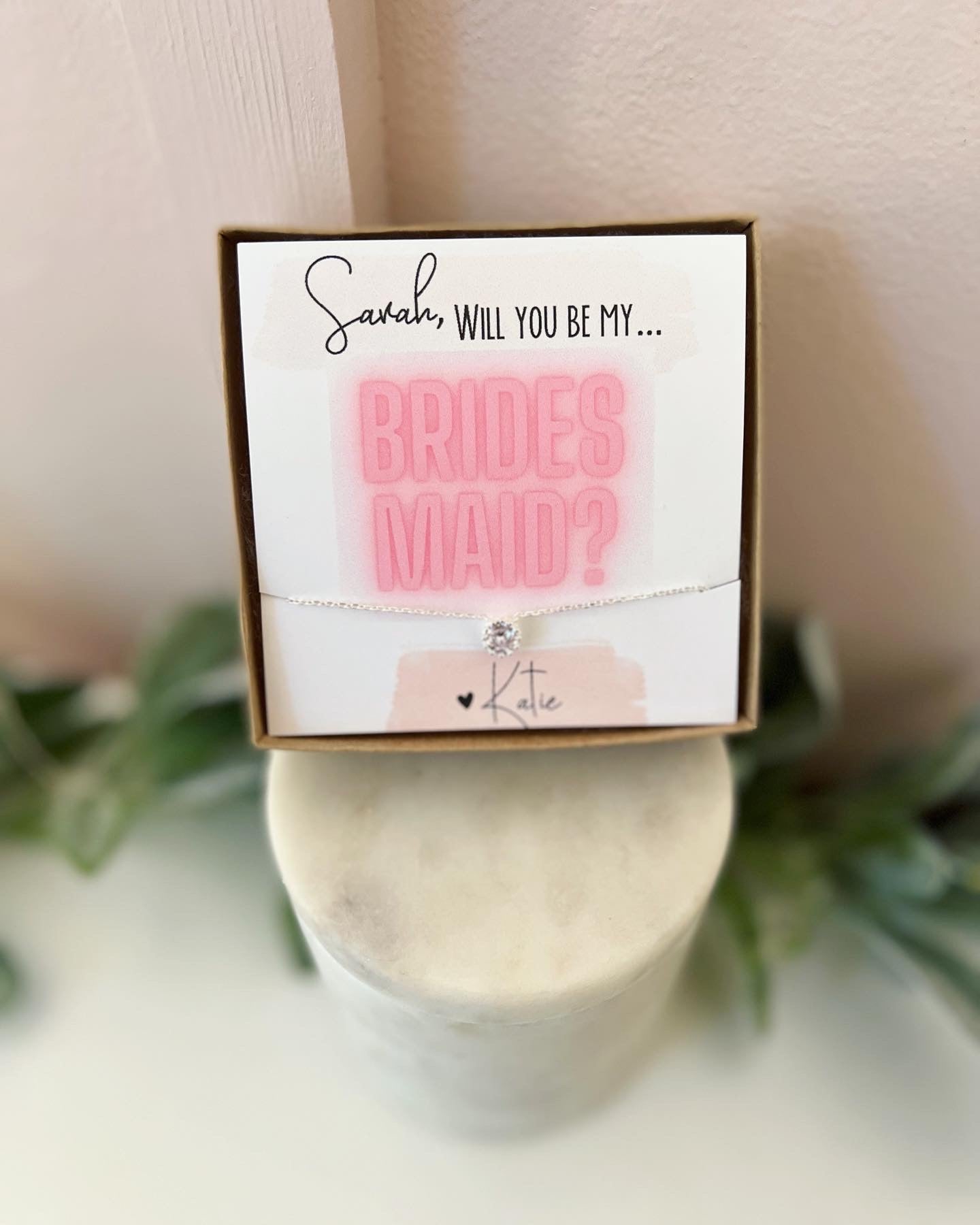 Neon Will You Be My Bridesmaid Necklaces