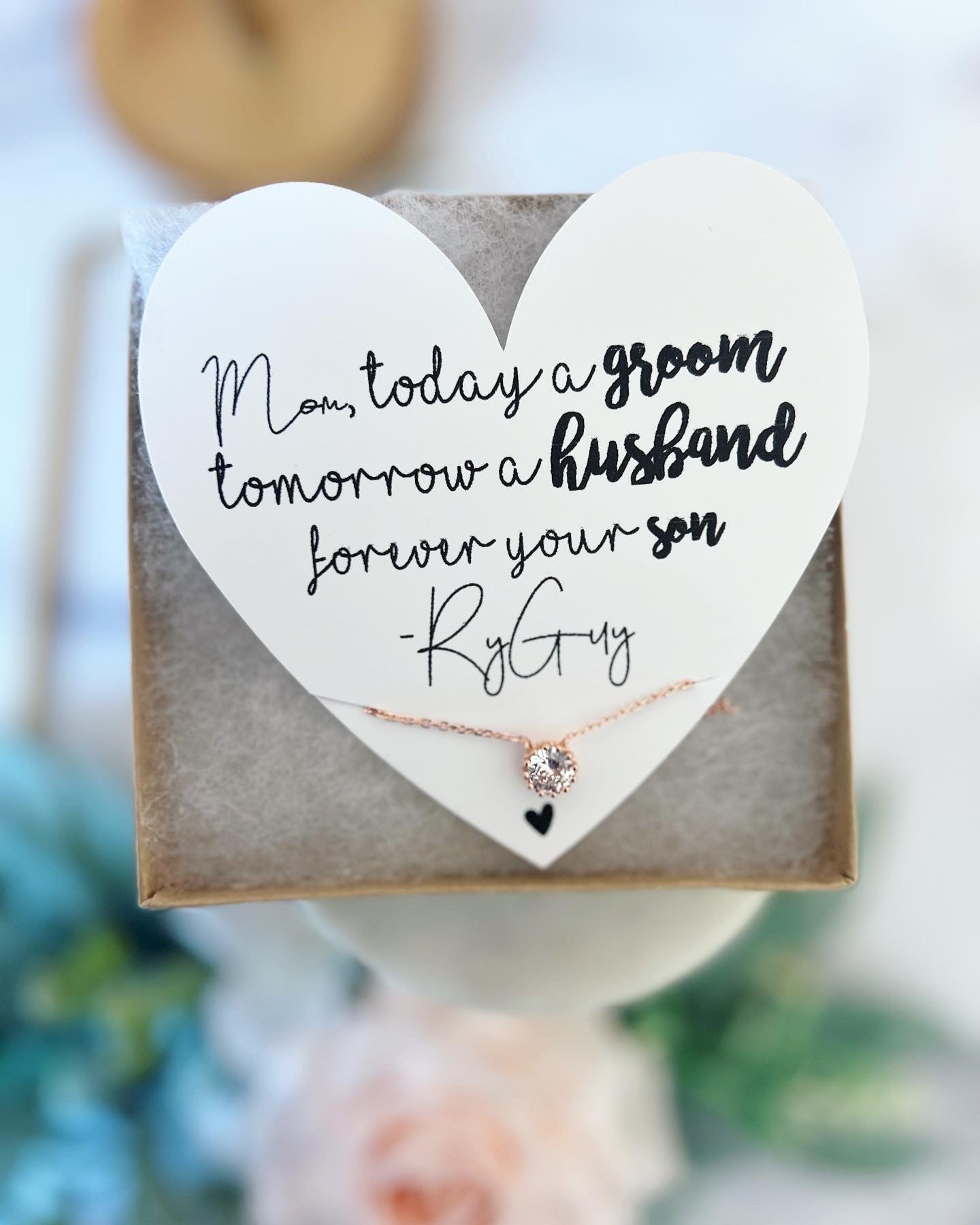 Today a Groom, Mother of the Groom gift!