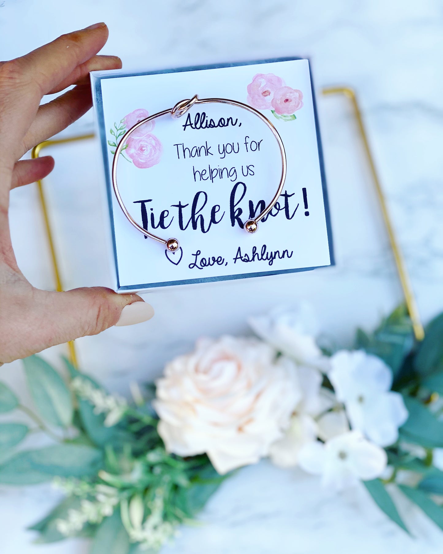 Knot Bangles Floral Thank You Card