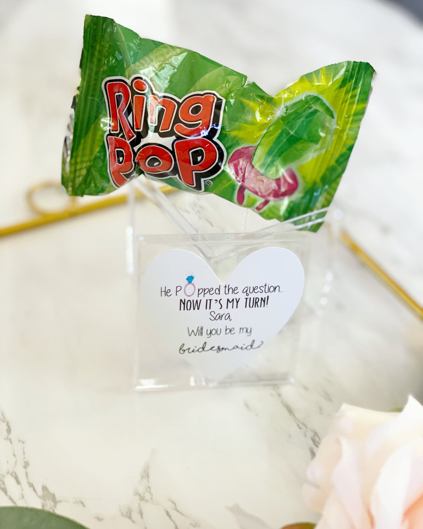 Pop the Question Ring Pop Gift