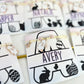 Personalized Name Card & Bunny Charm Bracelet