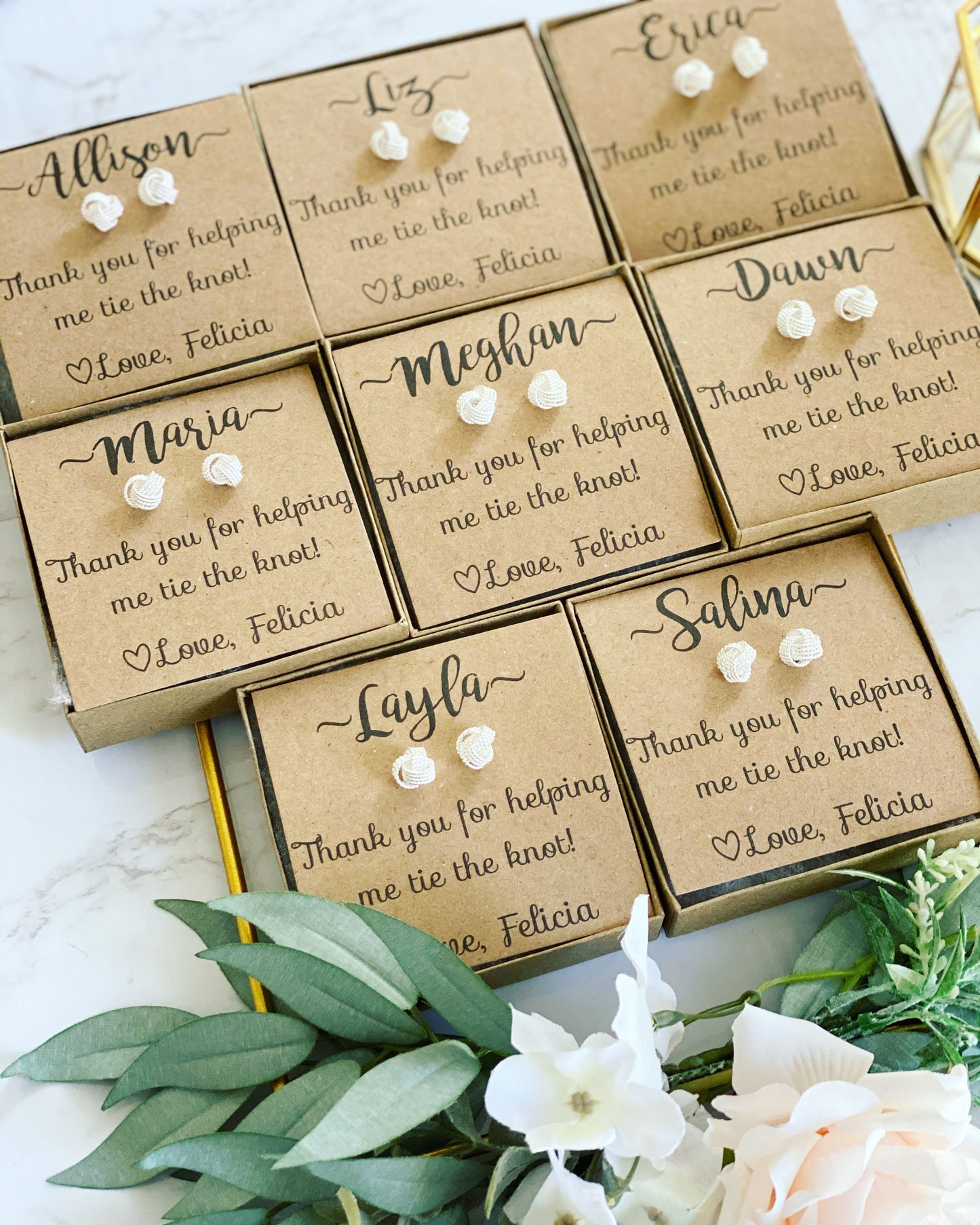Knot Bridal Party Earrings