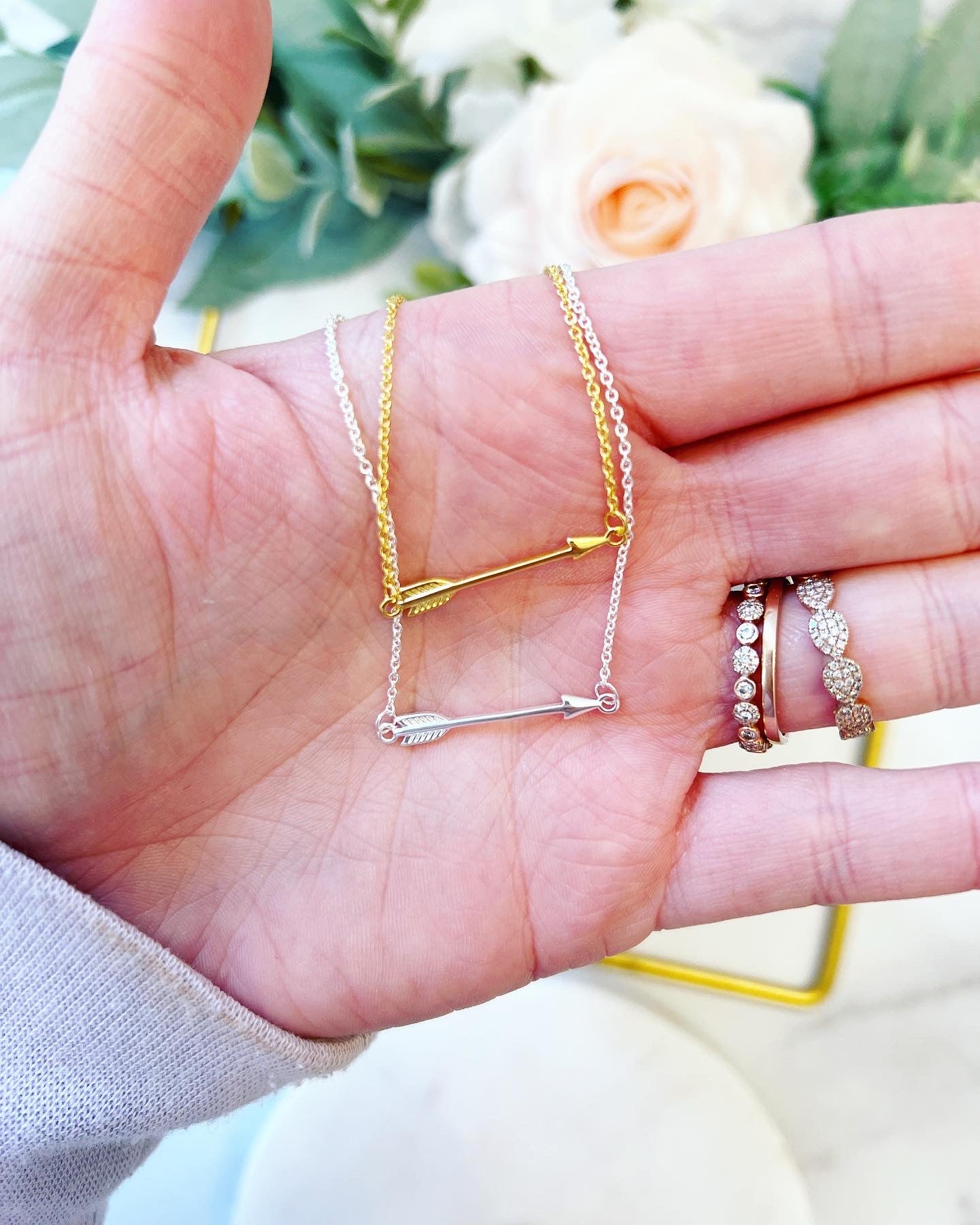 Friendship Arrow Necklace for Best Friend