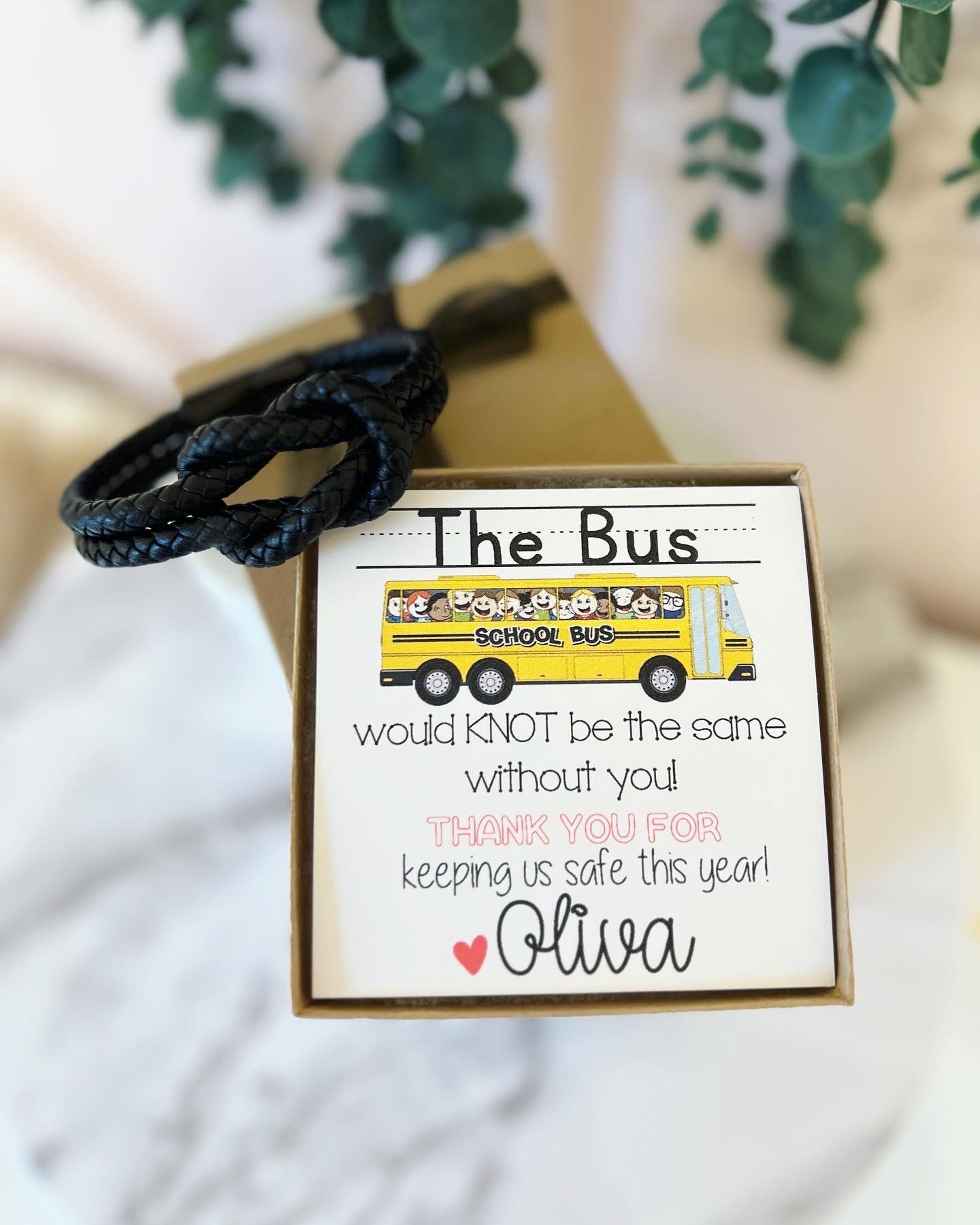 Leather Rope Knot Bus Driver End of Year Thank You Gift