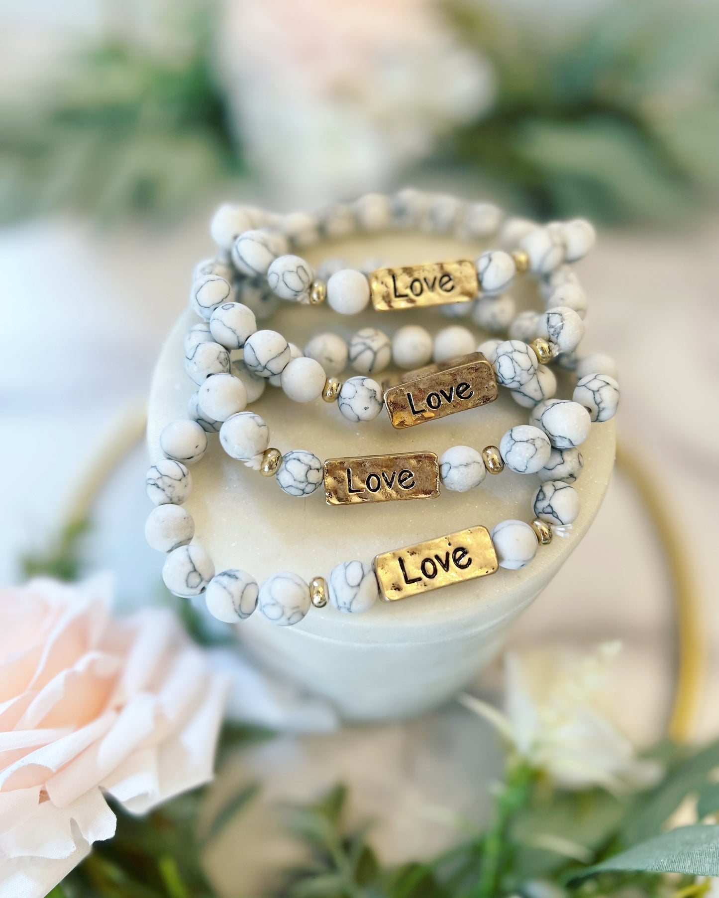 Marble Beaded Bracelet Women's Retreat