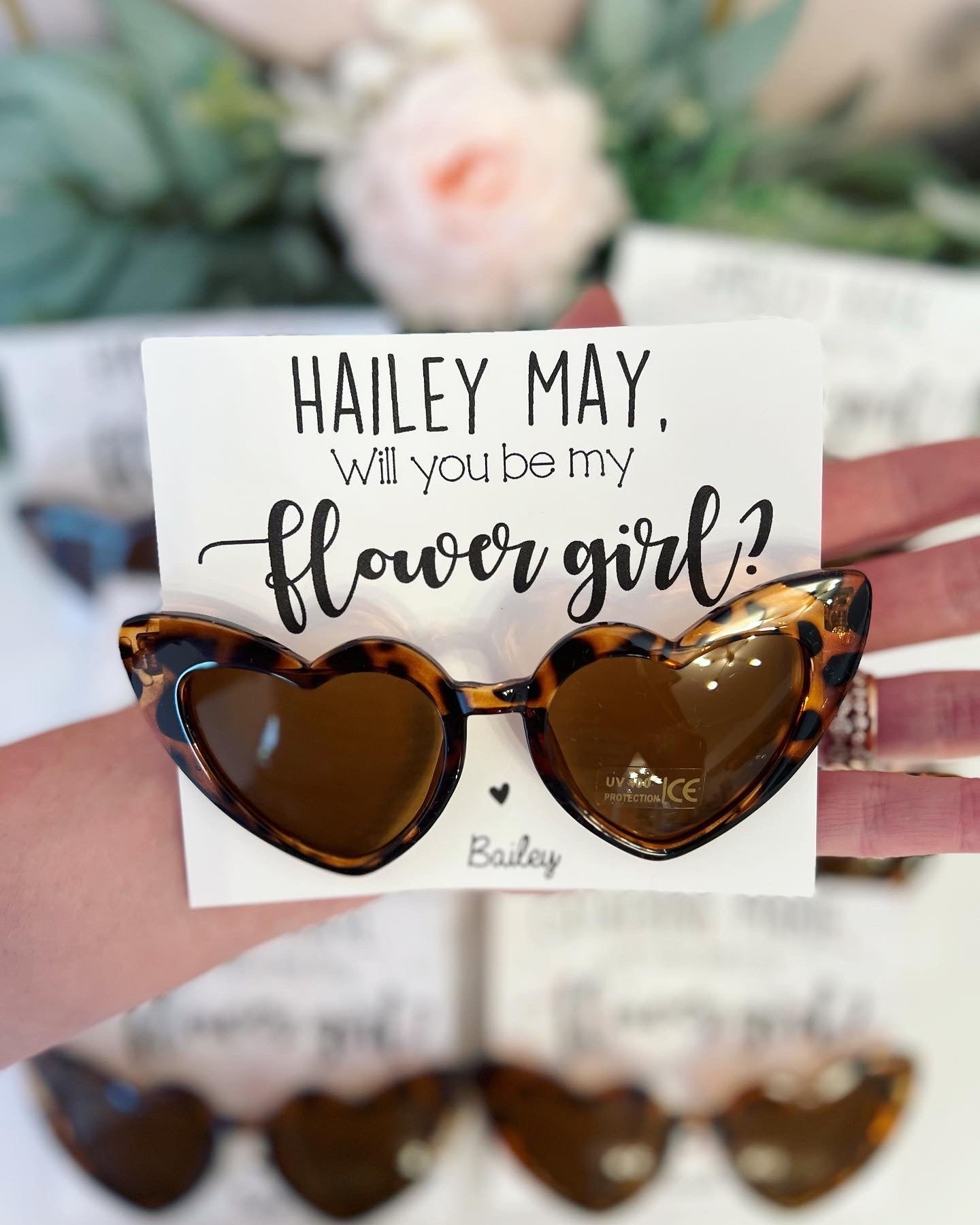 Flower Girl Heart Sunglasses