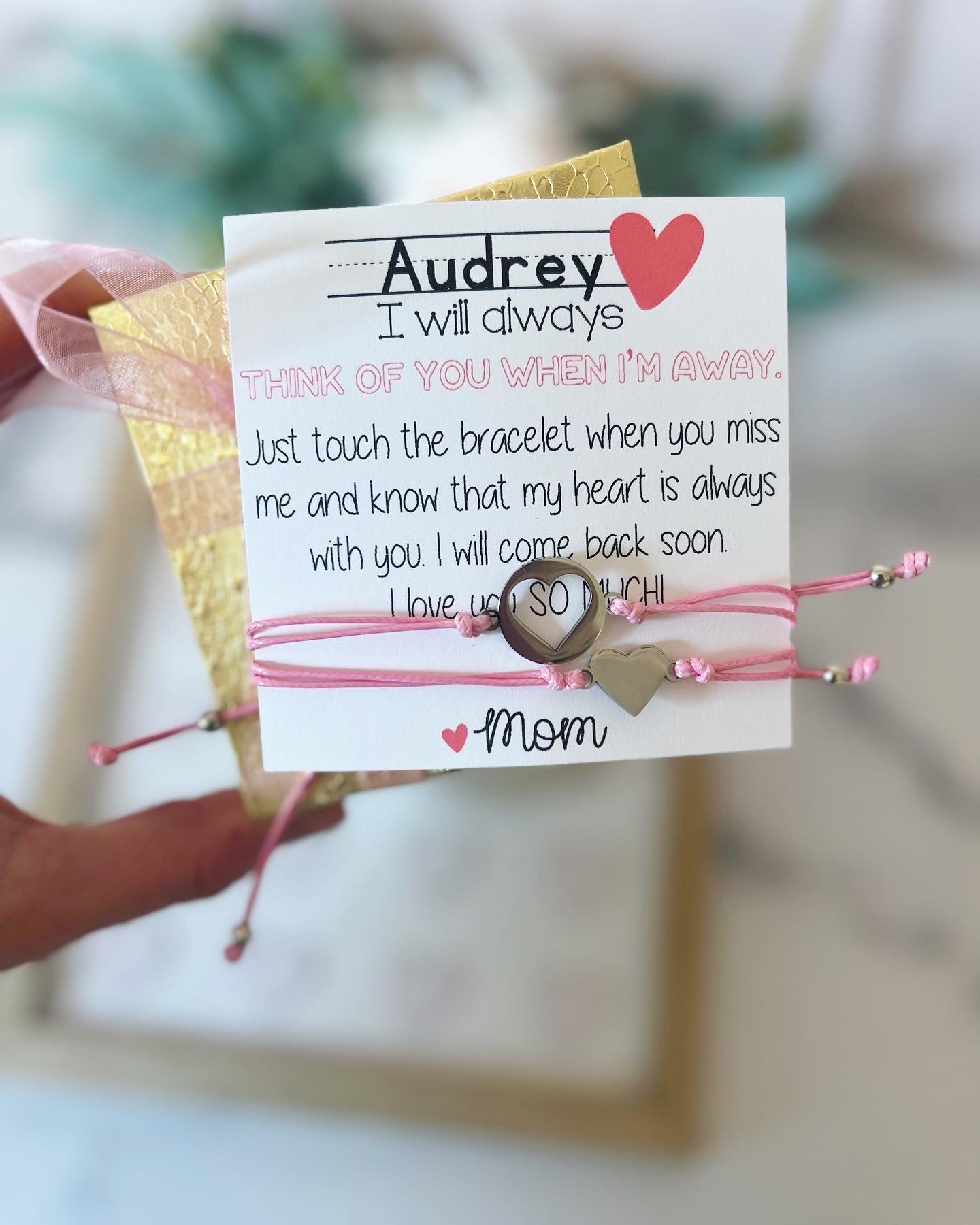 Mom and Daughter Bracelet! While I'm Away Gift