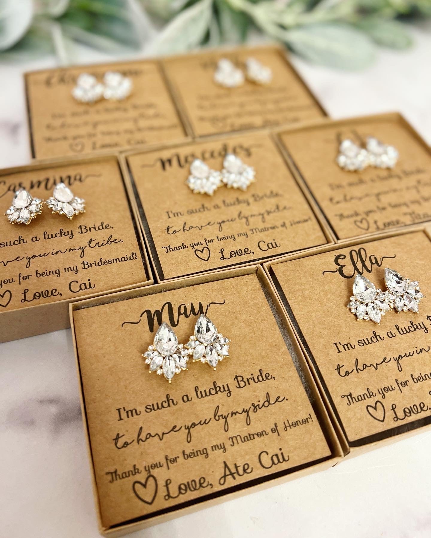 Lucky Bride Opal Bridesmaid Earrings