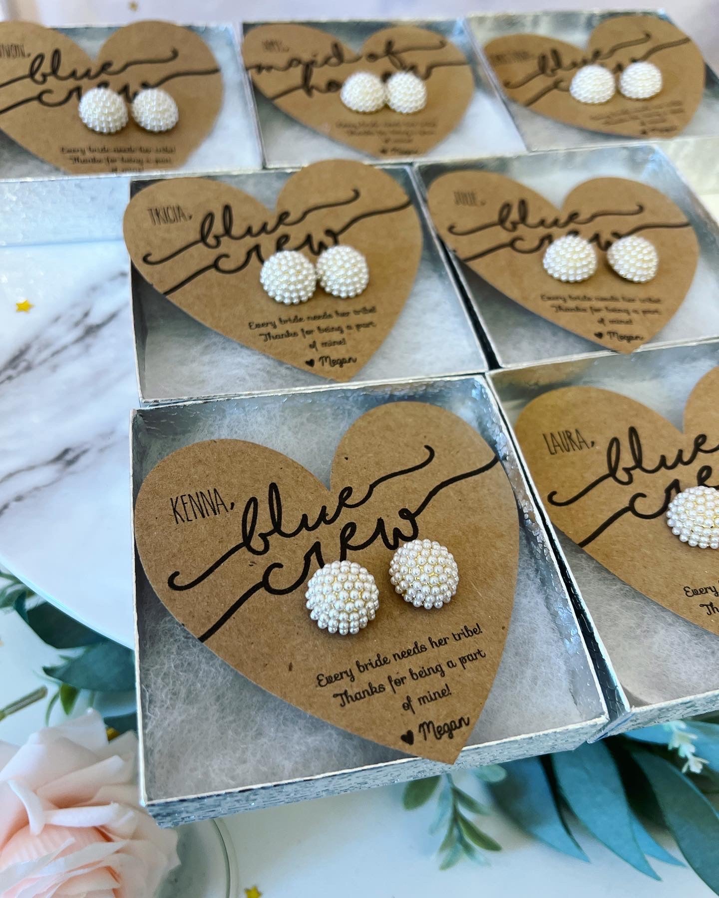 Bridesmaid Gift Pearl Earrings