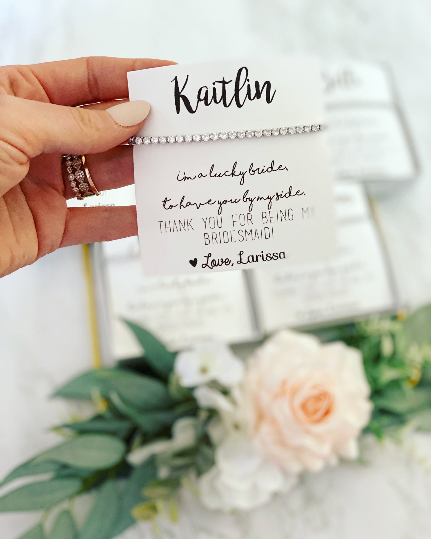 Cubic Zircon Bridesmaid Bracelet