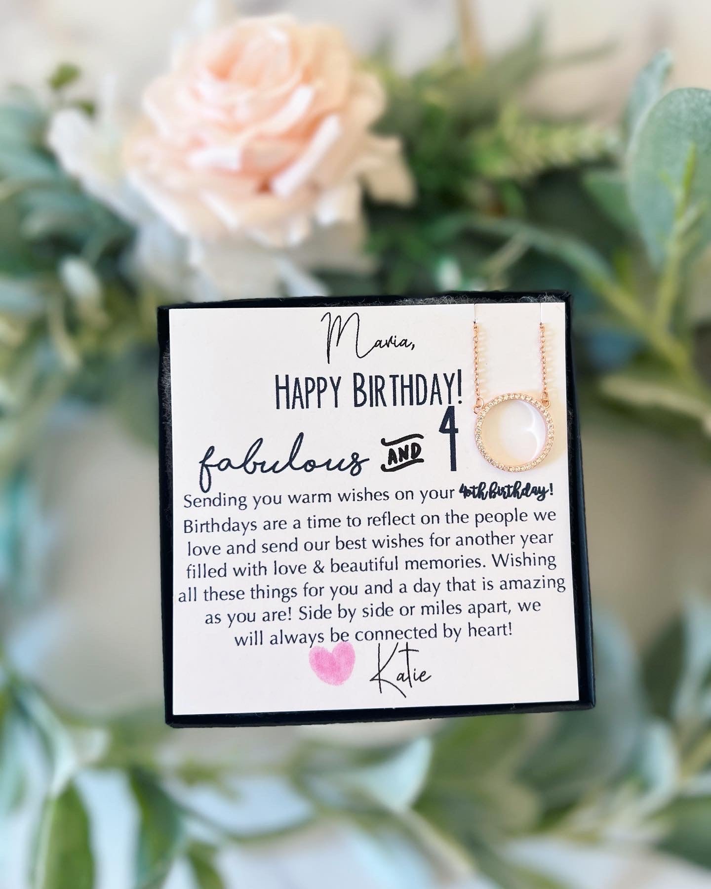 20th, 30, 40, 50, 60th Birthday Best Friend Necklace