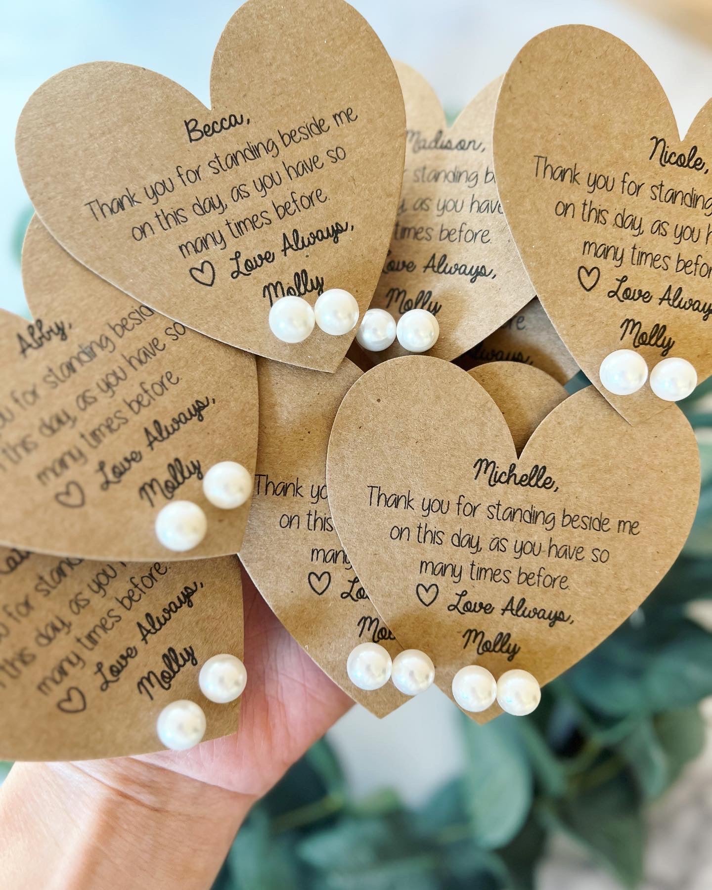 Pearl Earring Bridal Party Gift