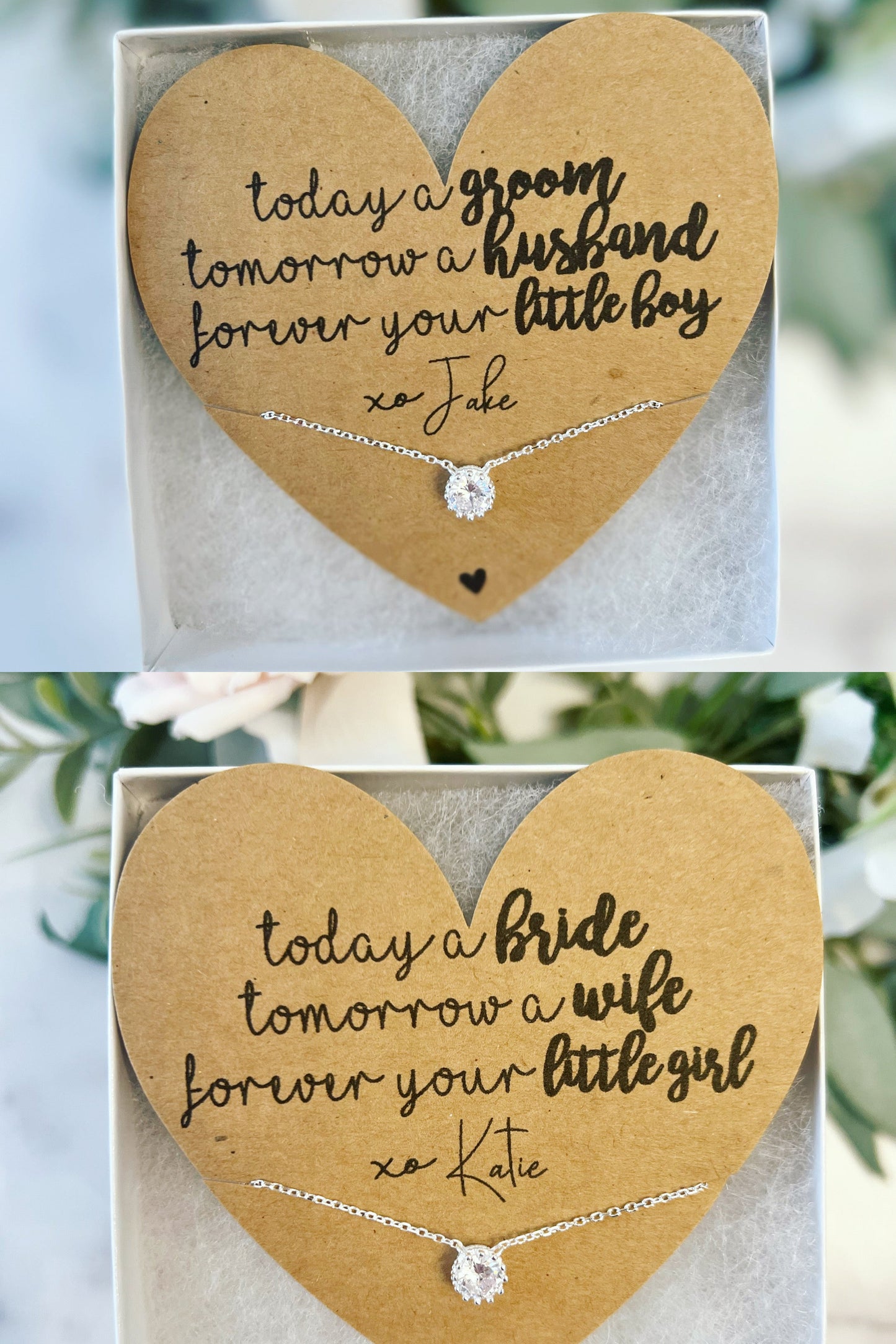 Mother of the Bride AND Groom Pearl Studs Gift Set