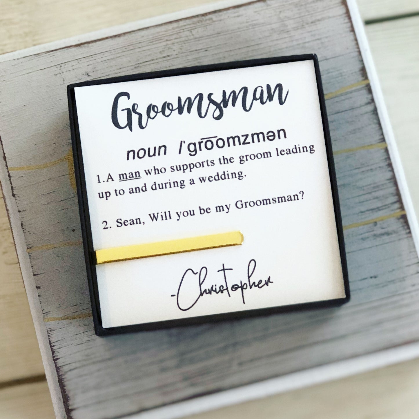 Groomsman Tie Bar