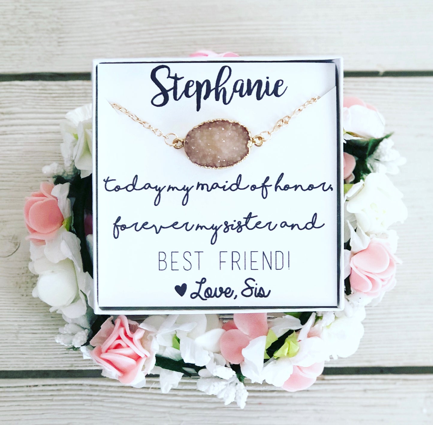 Bridal Party Druzy Bracelet