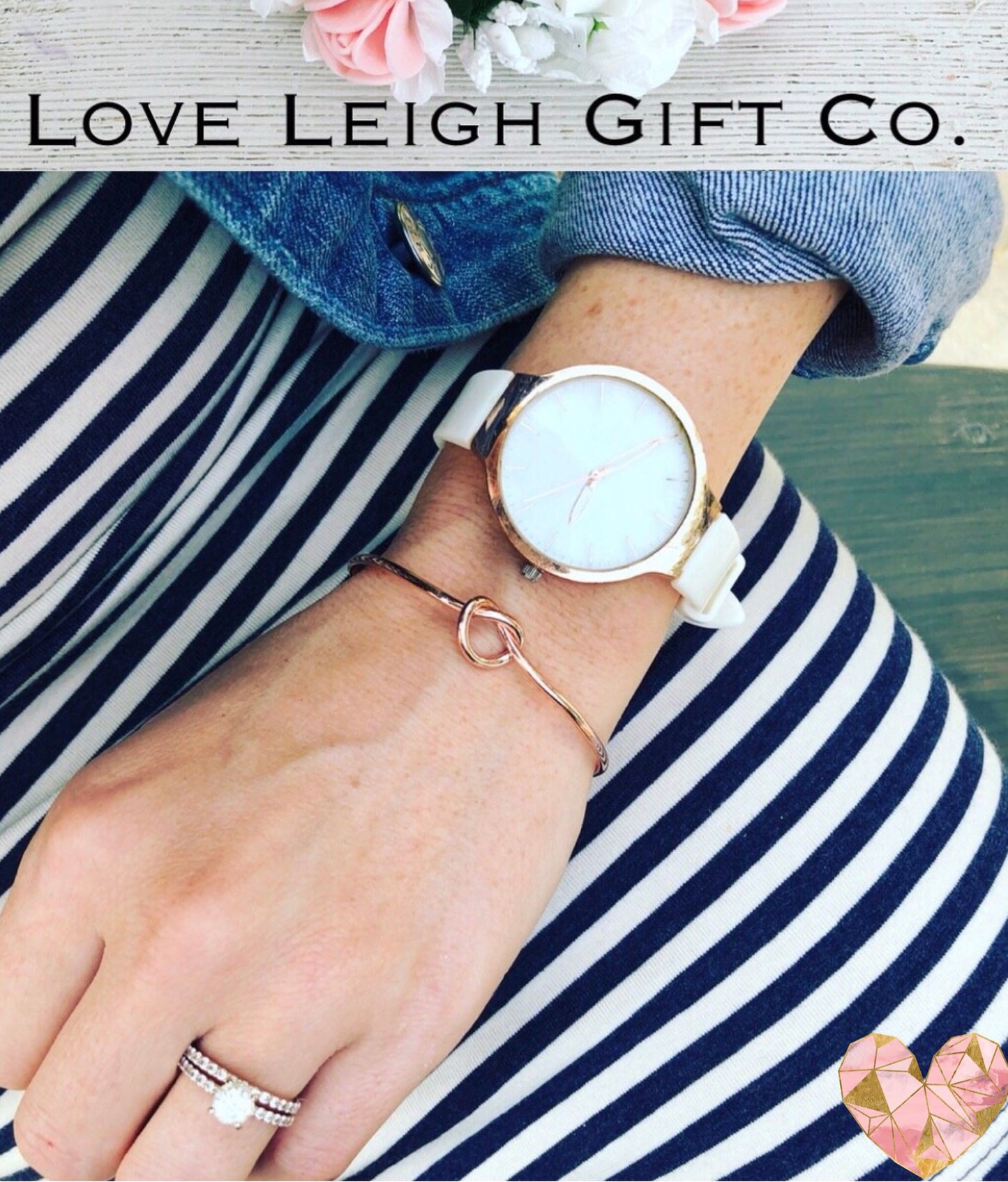 Knot Bangle and CZ Earring Gift Set