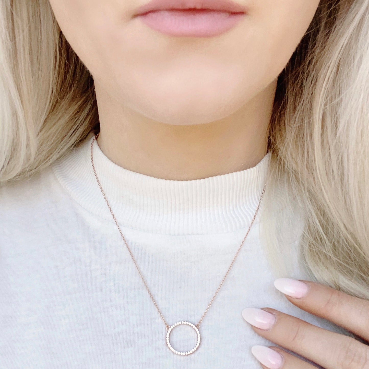 Mother in Law Circle Pendant Necklace