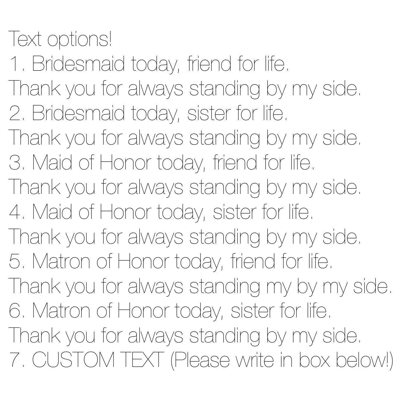 Bride & Babes Bridesmaid Necklace