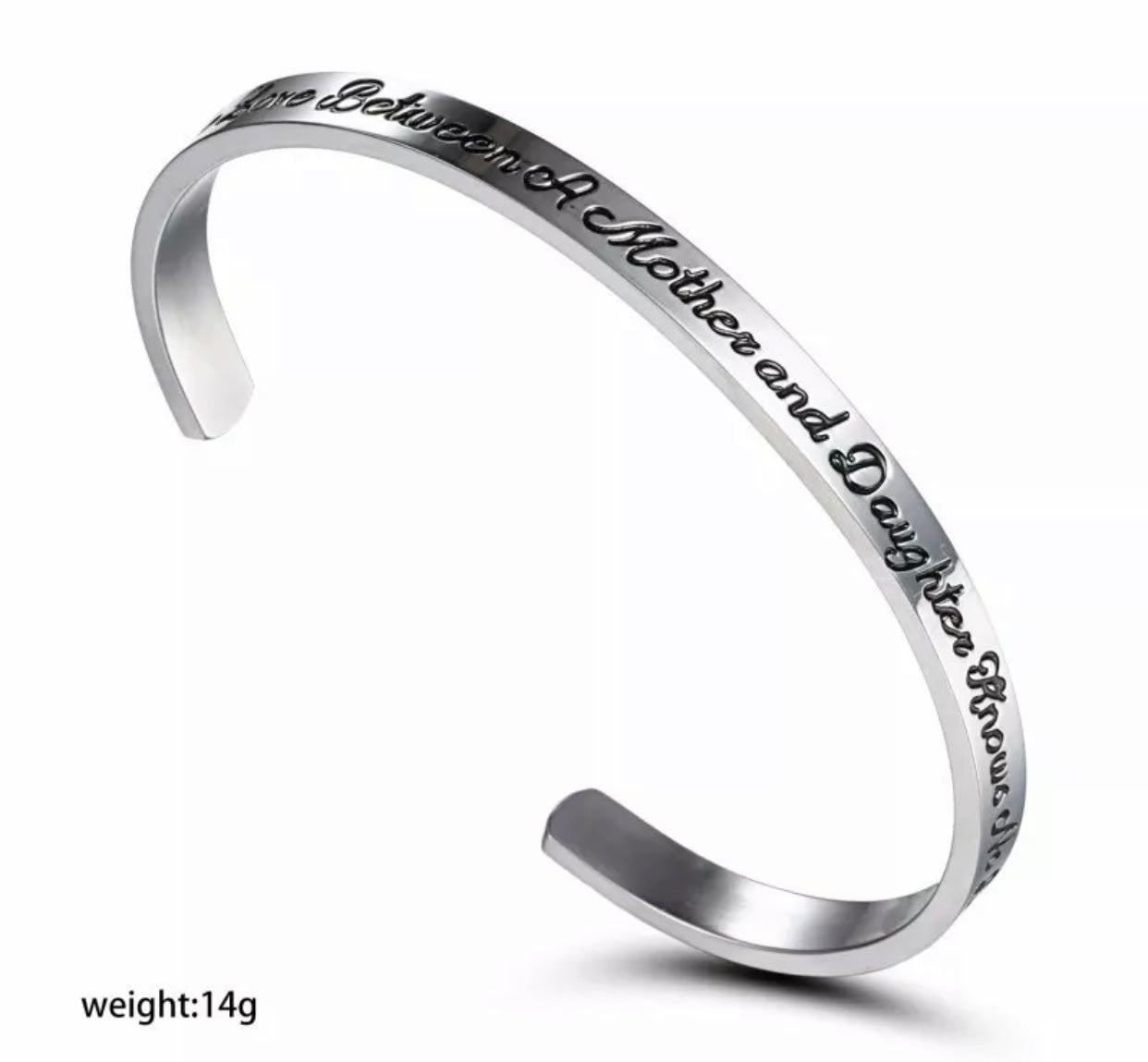 Mother of the Bride Engraved Cuff Bangle